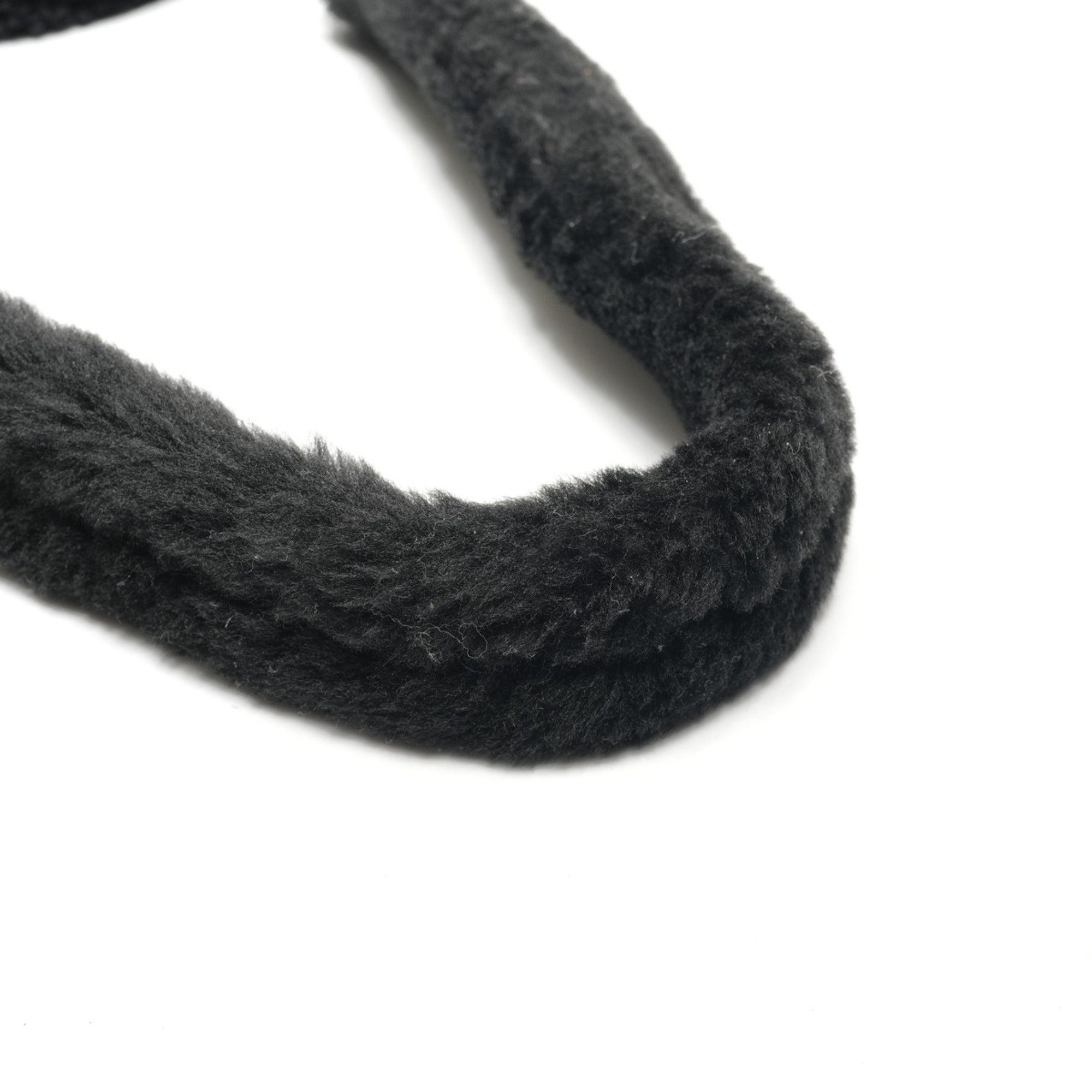Prada Prada Shearling and Sheepfur Logo 2-Way Handbag, Black, WS27109 Size ONE SIZE - 15 Thumbnail