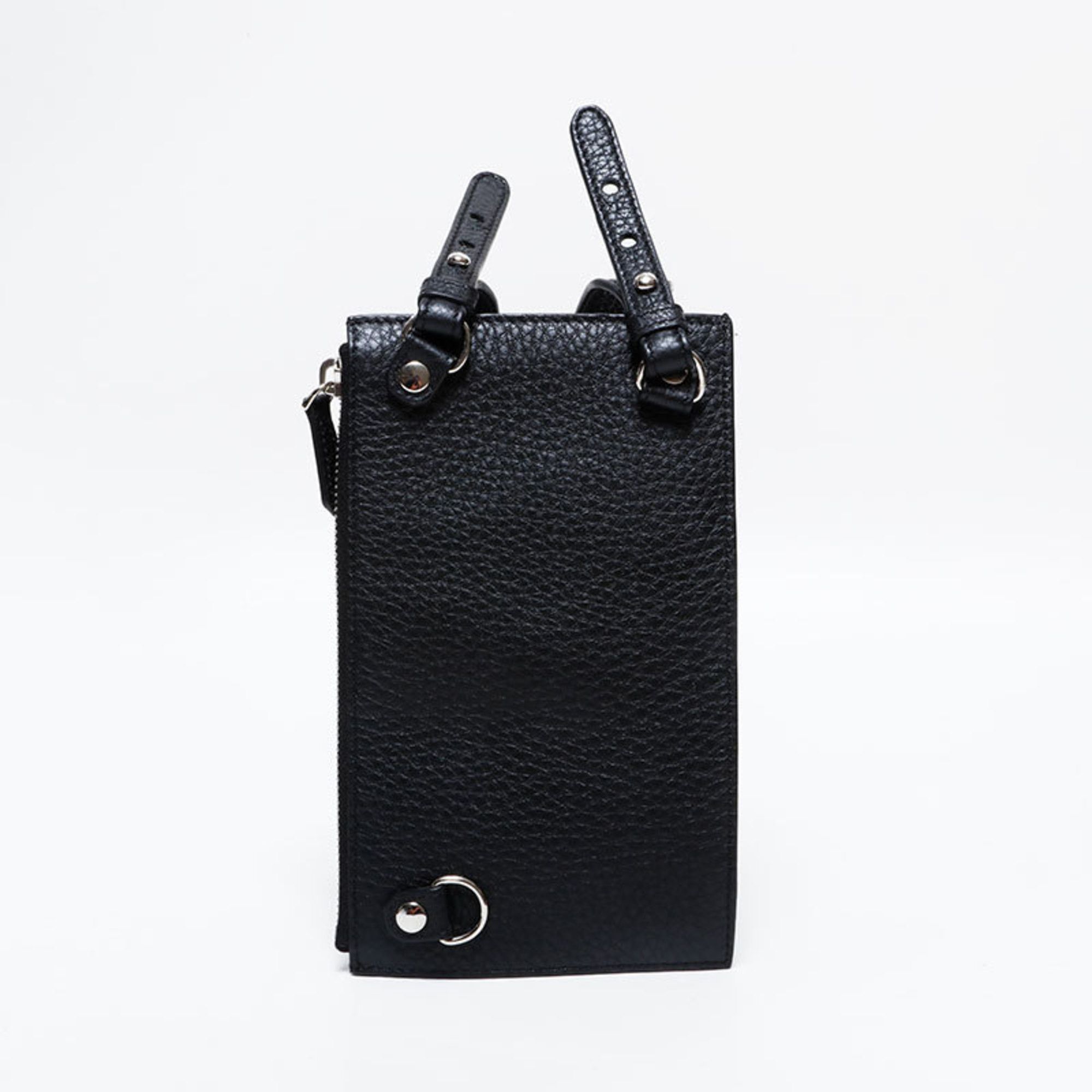 Fendi FENDI Leather Mamma Bucket Phone Case Shoulder Bag, Black, WS22657 Size ONE SIZE - 2 Thumbnail