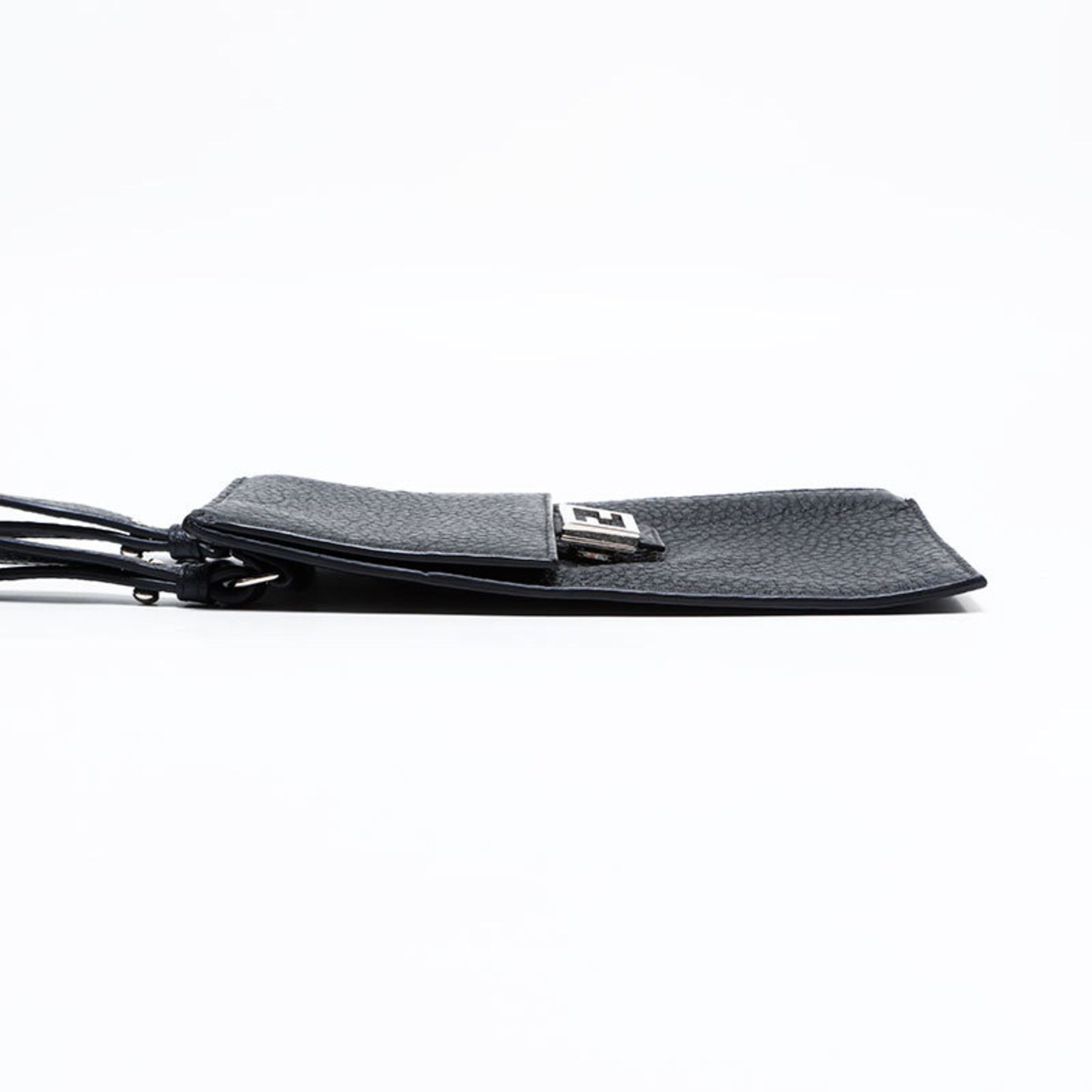 Fendi FENDI Leather Mamma Bucket Phone Case Shoulder Bag, Black, WS22657 Size ONE SIZE - 3 Thumbnail