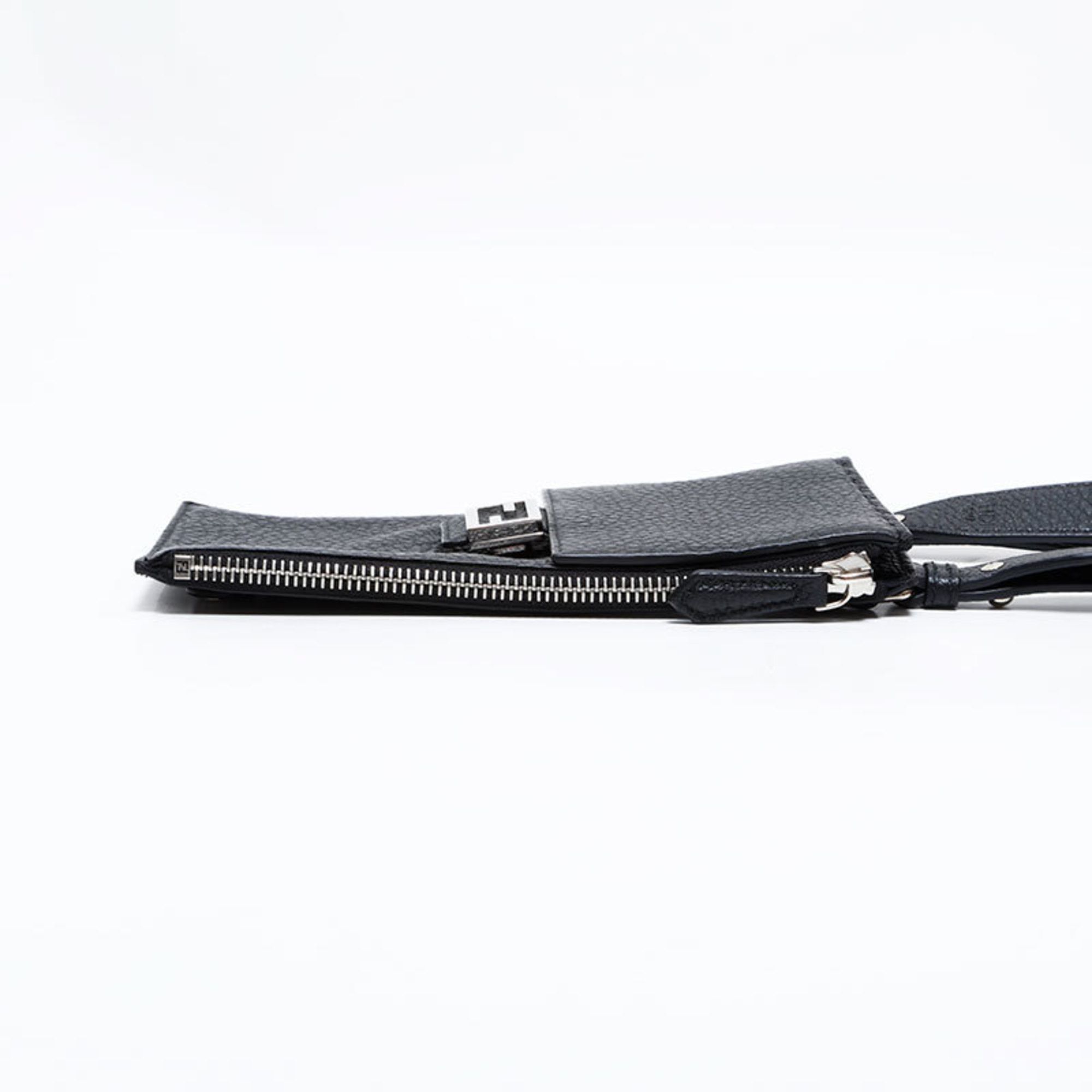 Fendi FENDI Leather Mamma Bucket Phone Case Shoulder Bag, Black, WS22657 Size ONE SIZE - 4 Thumbnail
