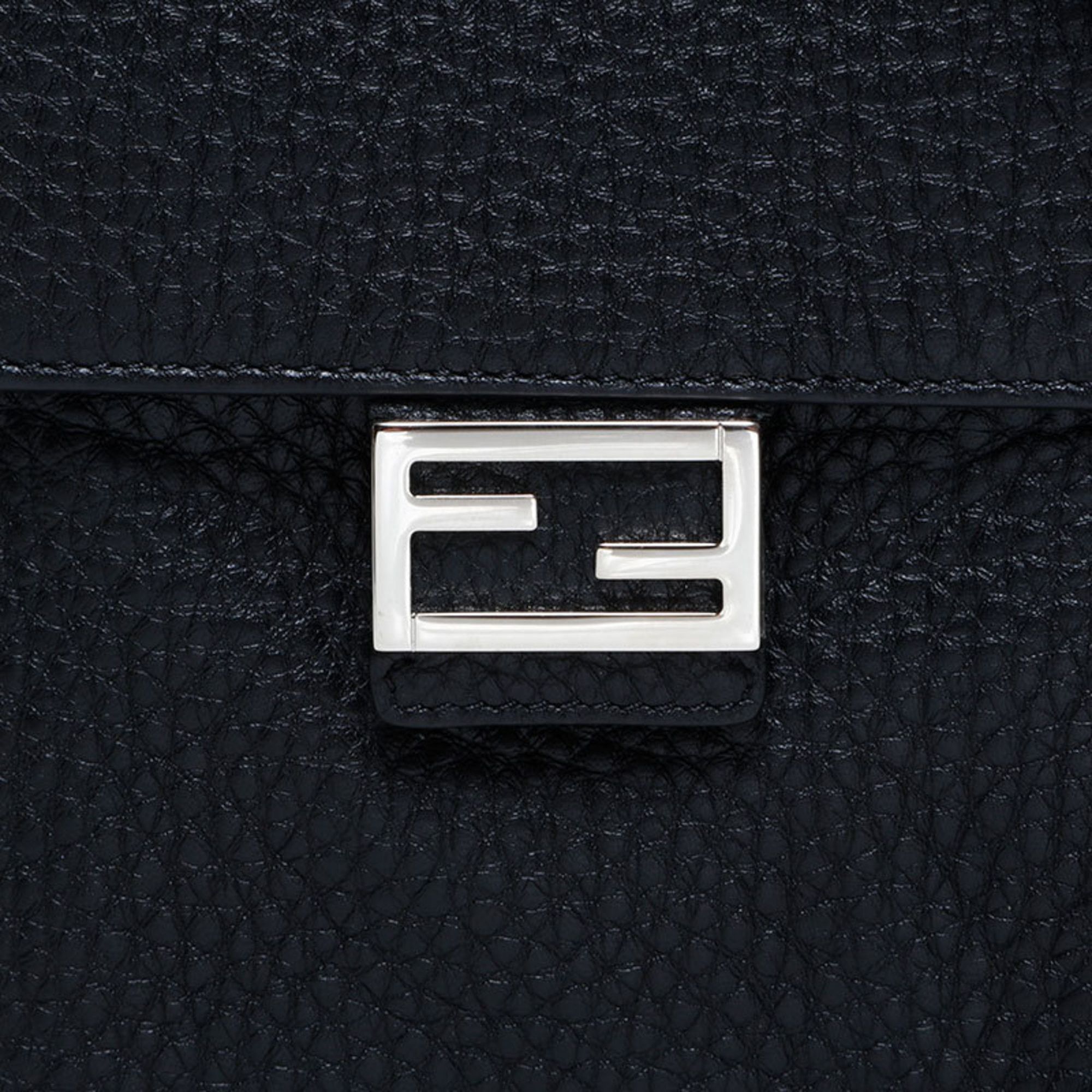 Fendi FENDI Leather Mamma Bucket Phone Case Shoulder Bag, Black, WS22657 Size ONE SIZE - 8 Thumbnail