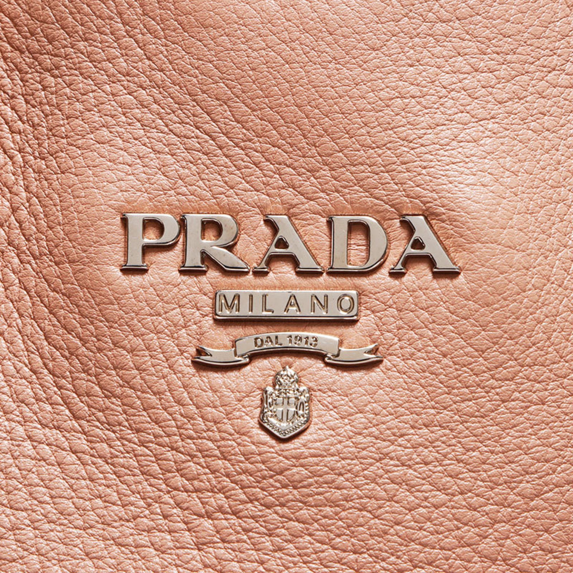 Prada Prada 2-way leather shoulder bag with silver hardware, pink, WS12533 Size ONE SIZE - 8 Thumbnail