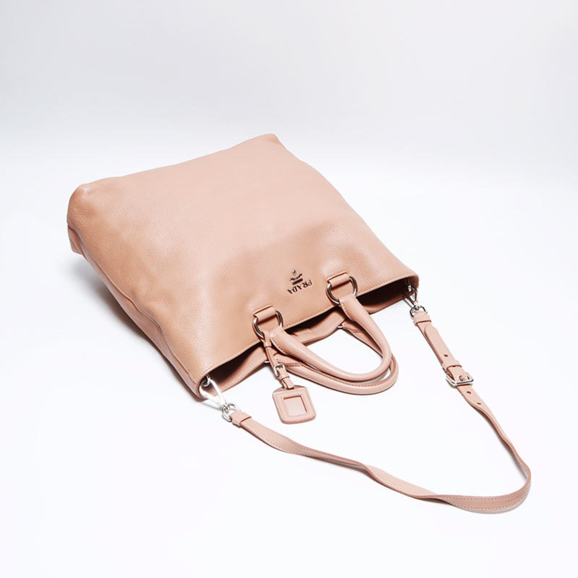 Prada Prada 2-way leather shoulder bag with silver hardware, pink, WS12533 Size ONE SIZE - 9 Thumbnail