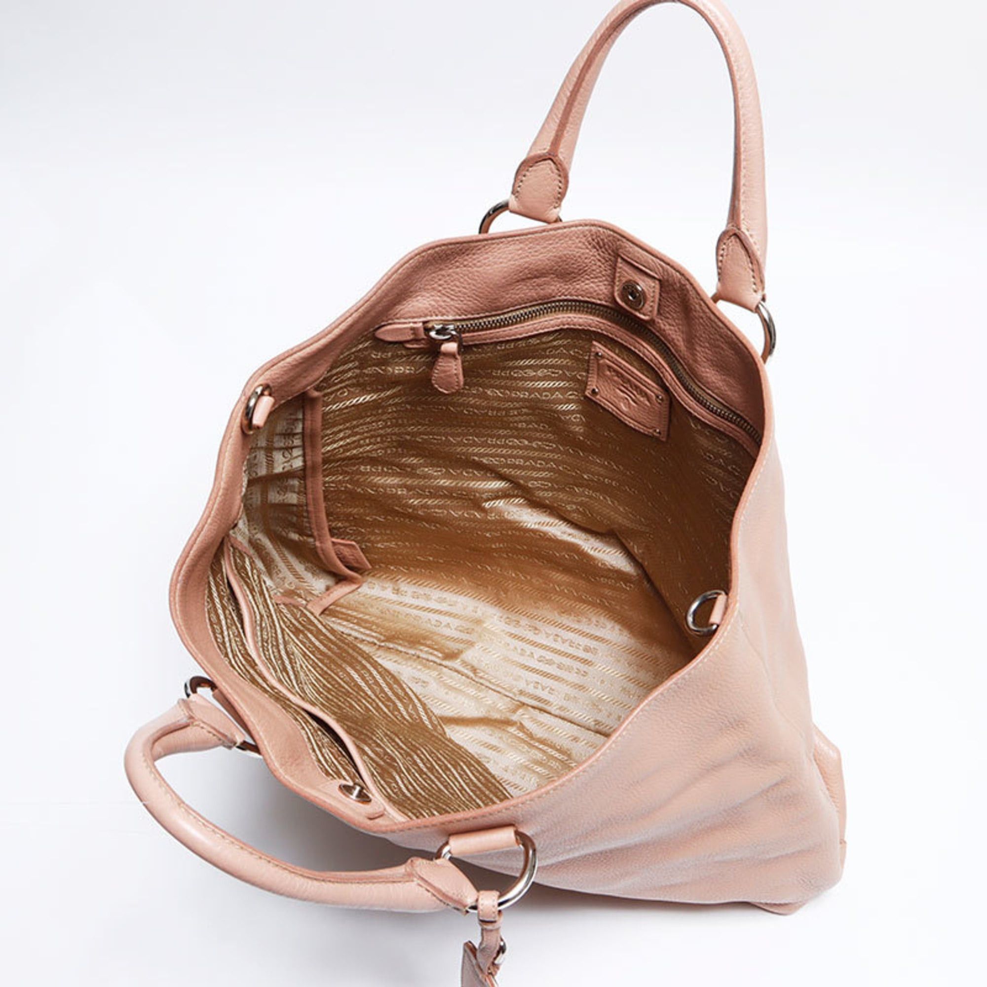 Prada Prada 2-way leather shoulder bag with silver hardware, pink, WS12533 Size ONE SIZE - 12 Thumbnail
