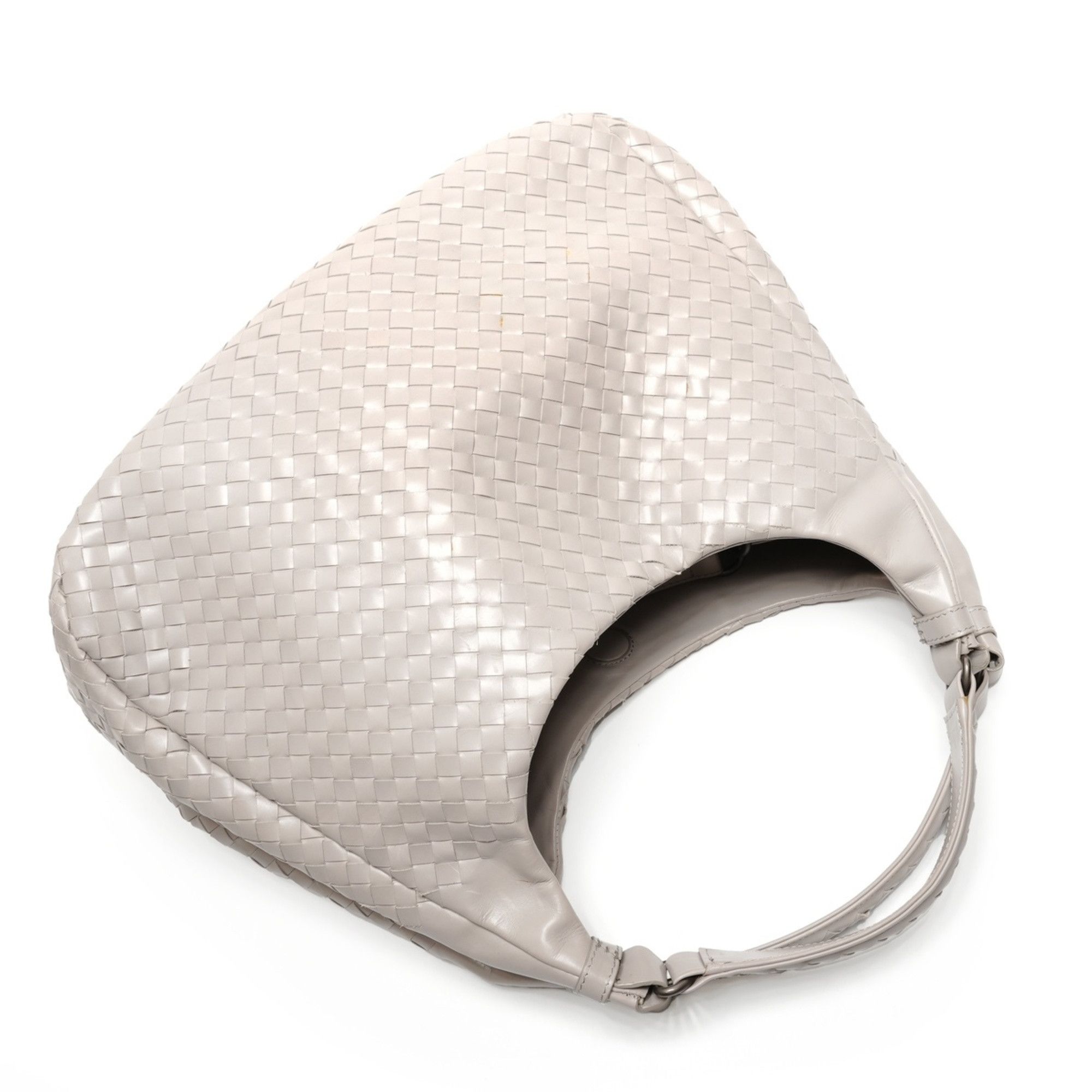 Bottega Veneta Bottega Veneta Intrecciato Campana Shoulder Bag, Gray, WS27258 Size ONE SIZE - 8 Thumbnail