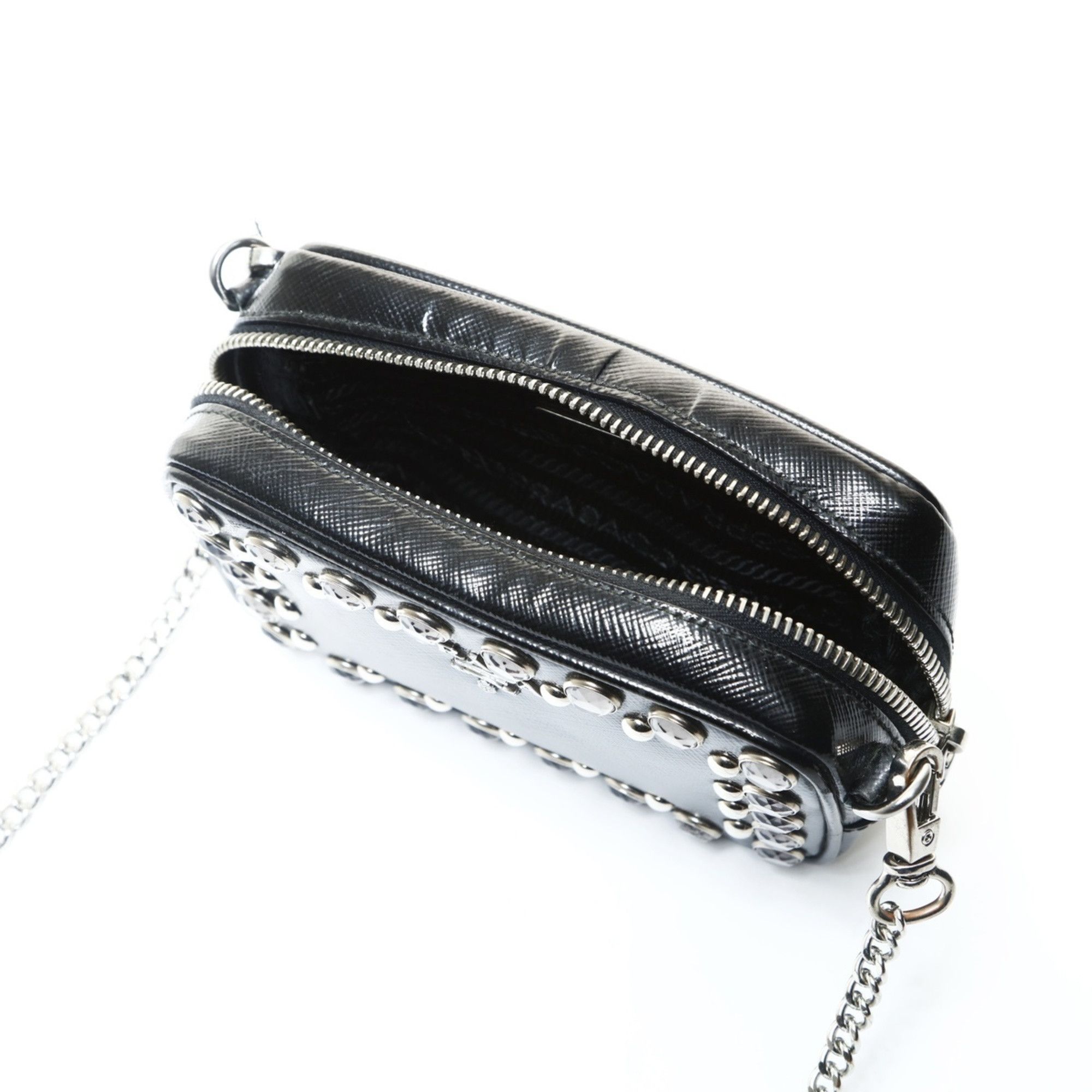 Prada Prada Studded Mini Camera Bag Shoulder Black WS25737 Size ONE SIZE - 12 Thumbnail