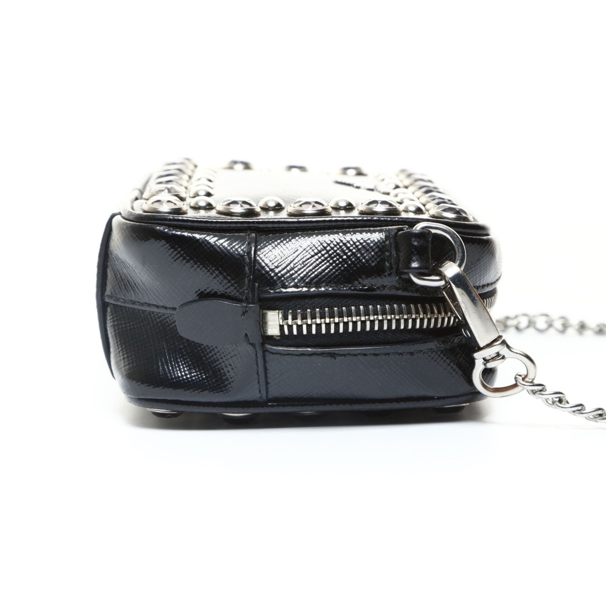 Prada Prada Studded Mini Camera Bag Shoulder Black WS25737 Size ONE SIZE - 4 Thumbnail