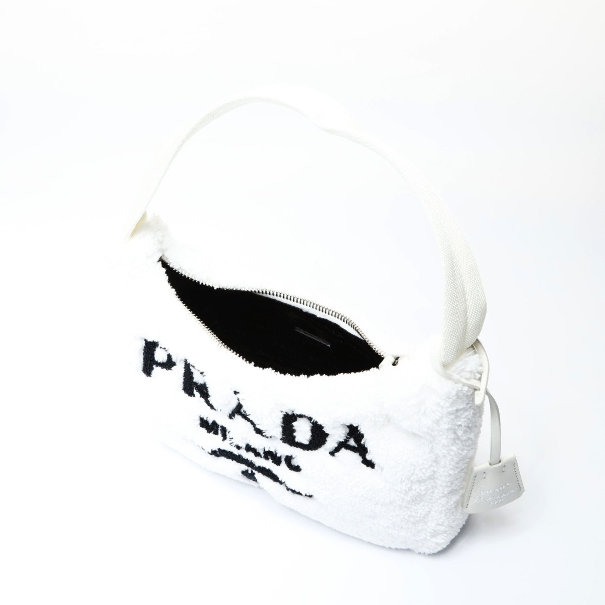 Prada Prada Re-Edition 2000 SPUGNA Hobo Shoulder Bag, White, WS26617 Size ONE SIZE - 13 Thumbnail