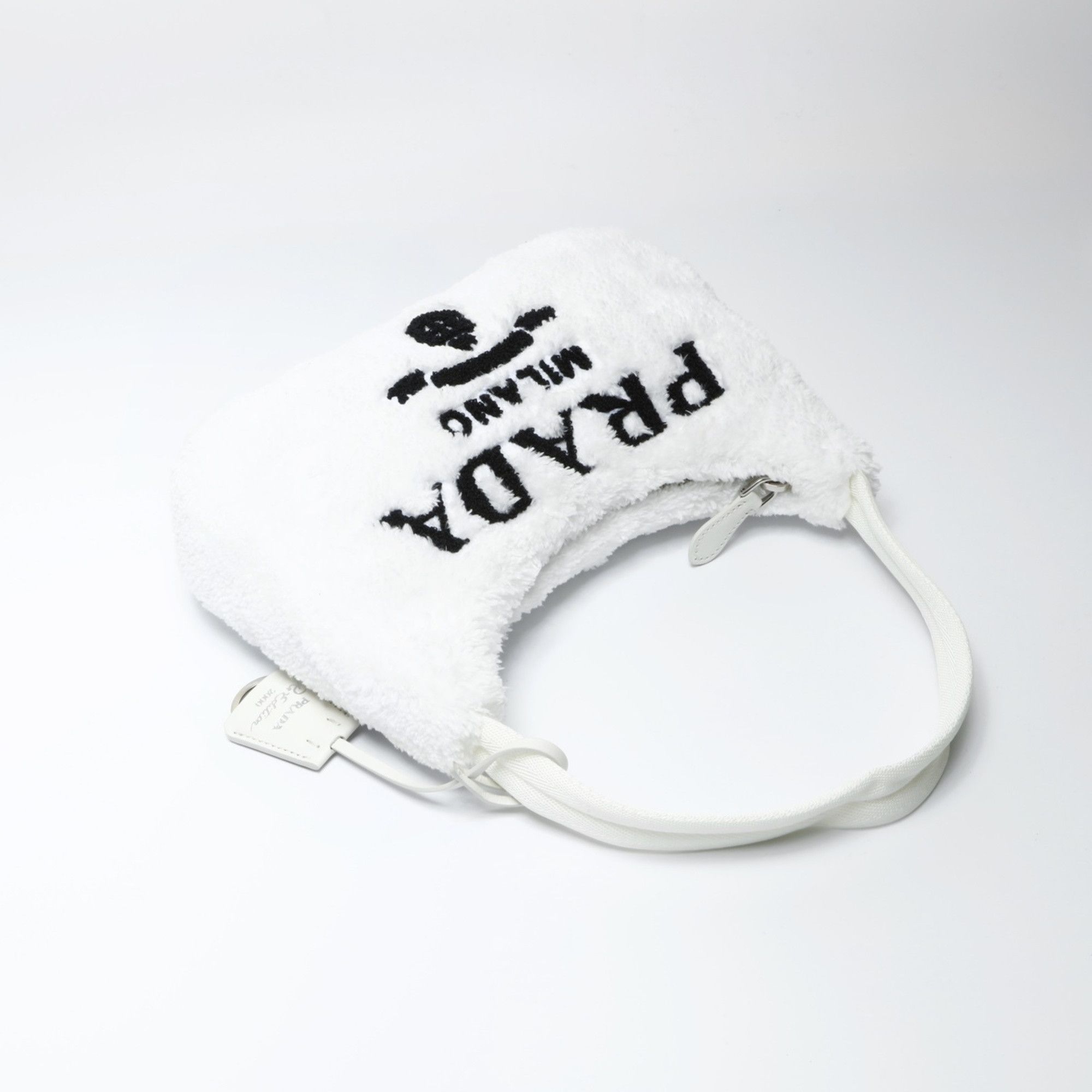 Prada Prada Re-Edition 2000 SPUGNA Hobo Shoulder Bag, White, WS26617 Size ONE SIZE - 10 Thumbnail