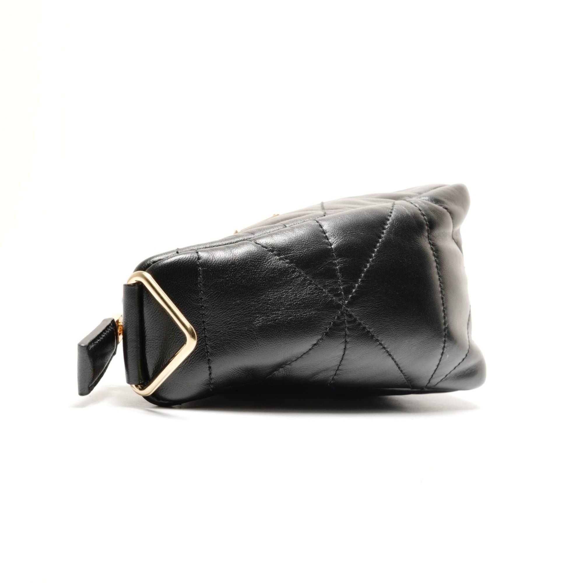 Prada Prada Nappa Leather Quilted Triangle Shoulder Bag, Black, WS26291 Size ONE SIZE - 3 Thumbnail