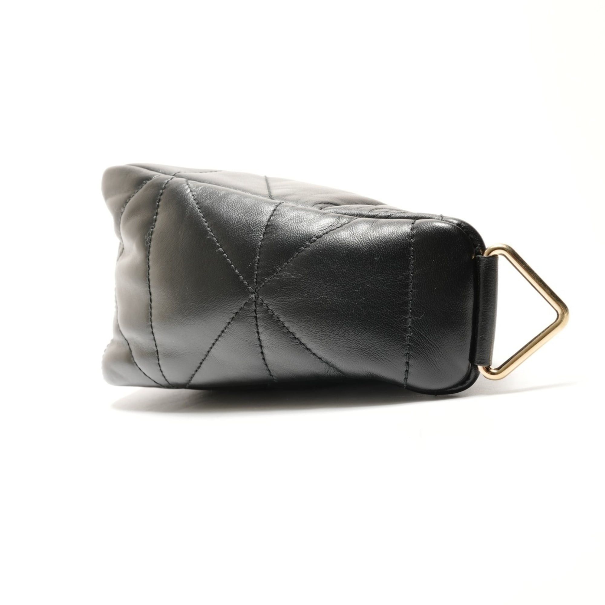 Prada Prada Nappa Leather Quilted Triangle Shoulder Bag, Black, WS26291 Size ONE SIZE - 4 Thumbnail