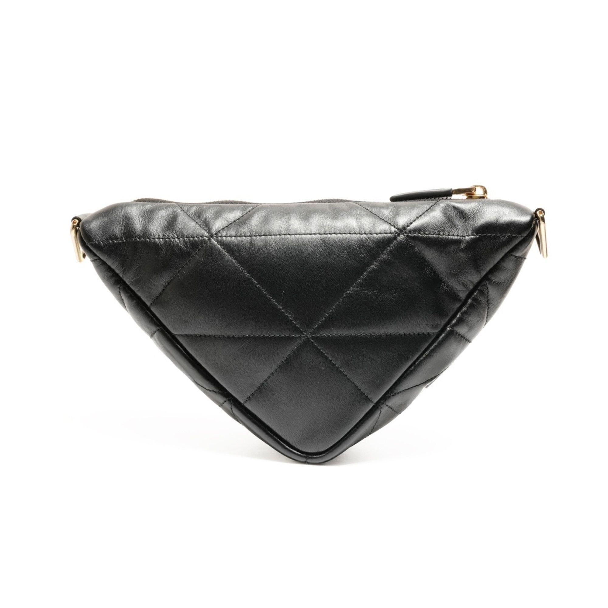 Prada Prada Nappa Leather Quilted Triangle Shoulder Bag, Black, WS26291 Size ONE SIZE - 2 Thumbnail