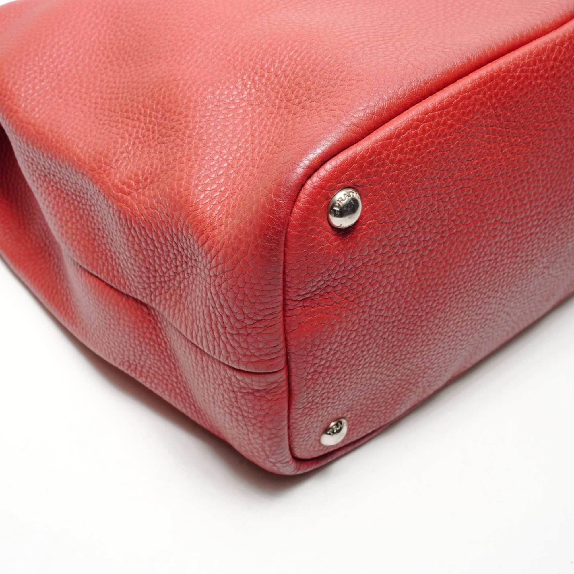Prada Prada Leather Shoulder Bag Red WS26387 Size ONE SIZE - 5 Thumbnail