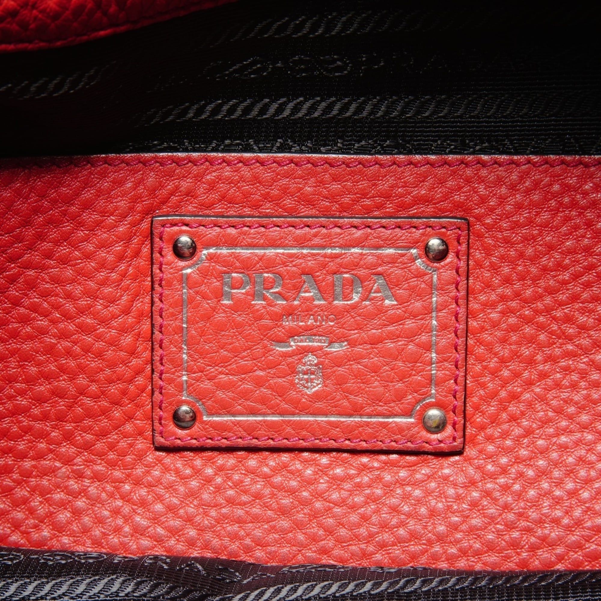 Prada Prada Leather Shoulder Bag Red WS26387 Size ONE SIZE - 9 Thumbnail