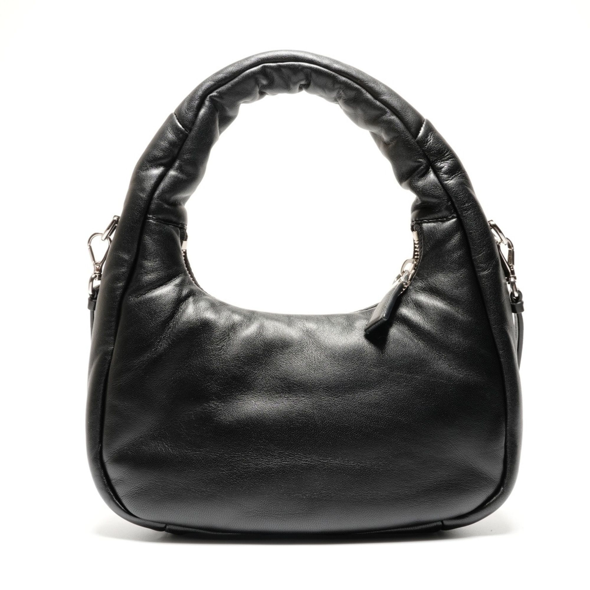 Prada Prada Soft Padded Nappa Leather 2-Way Handbag 1BA384 Black WS26773 Size ONE SIZE - 2 Thumbnail
