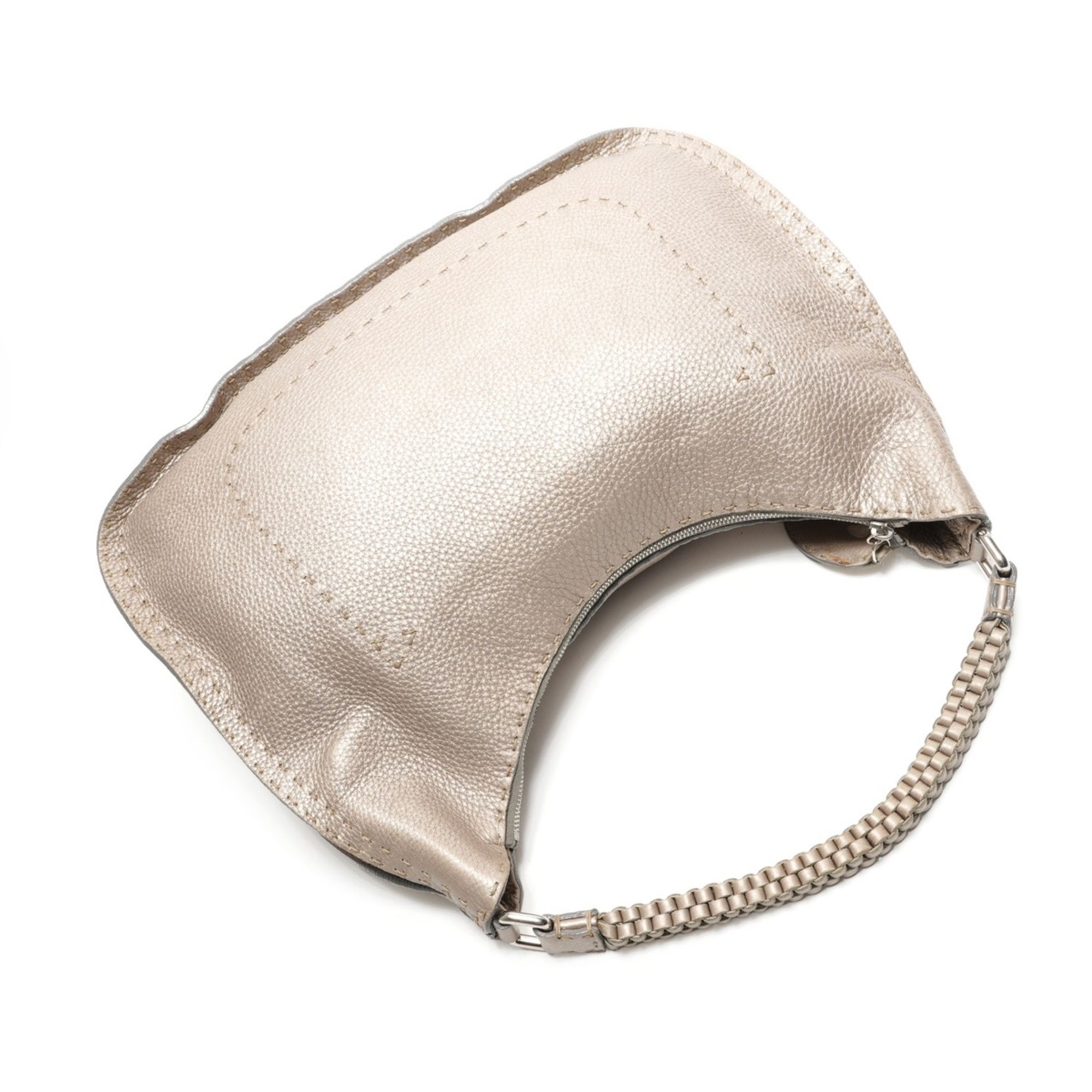 Fendi Fendi Selleria Hobo Shoulder Bag, Silver, WS26180 Size ONE SIZE - 8 Thumbnail