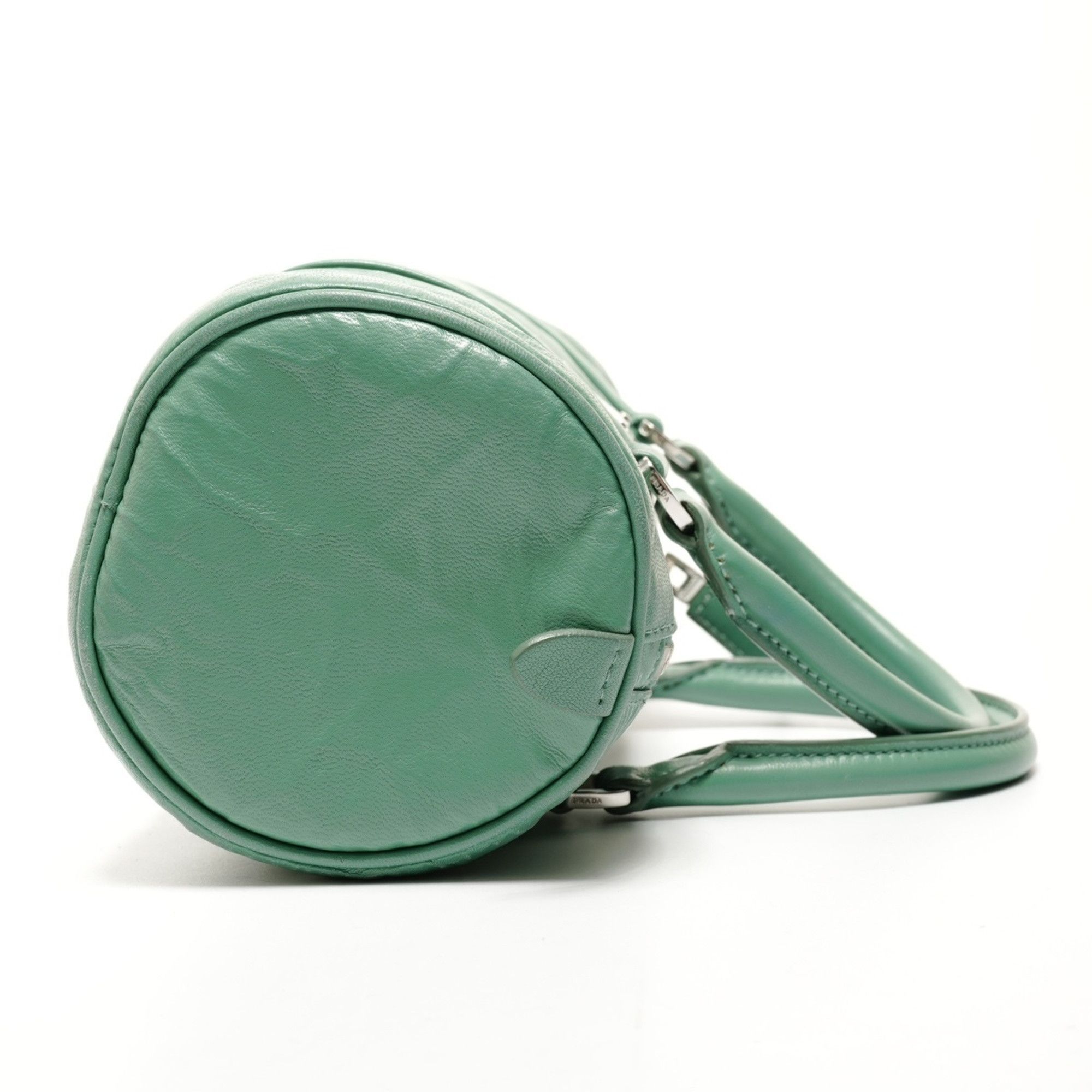 Prada Prada Nappa Vintage Mini Boston Bag, 2-Way Leather Shoulder Green, WS25521 Size ONE SIZE - 4 Thumbnail