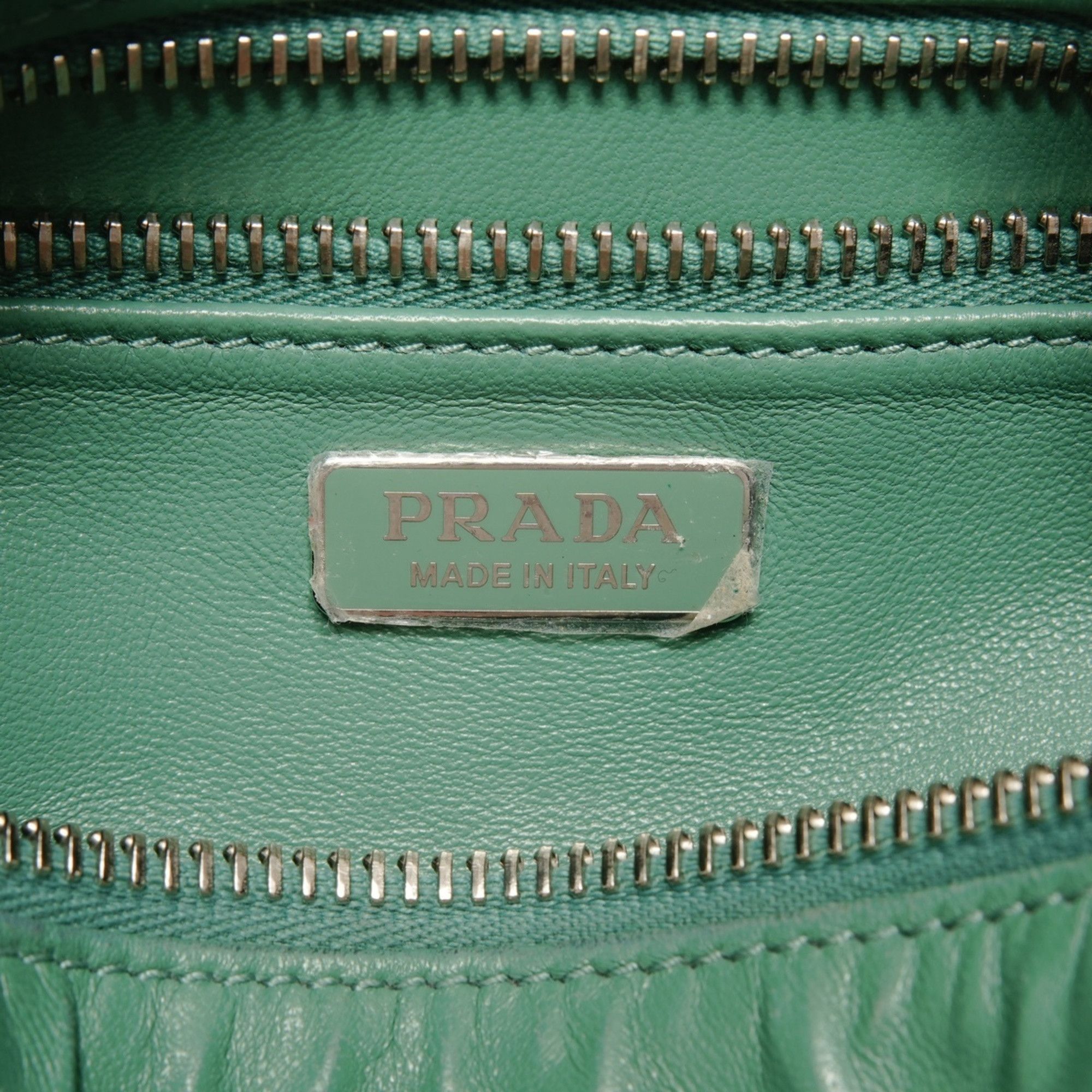 Prada Prada Nappa Vintage Mini Boston Bag, 2-Way Leather Shoulder Green, WS25521 Size ONE SIZE - 9 Thumbnail