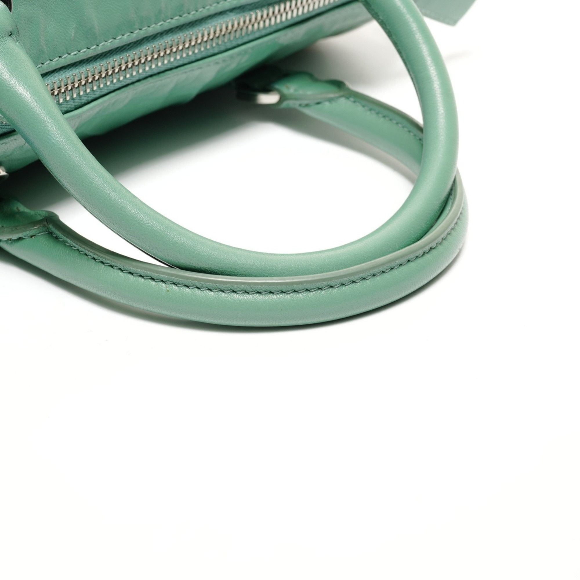 Prada Prada Nappa Vintage Mini Boston Bag, 2-Way Leather Shoulder Green, WS25521 Size ONE SIZE - 12 Thumbnail