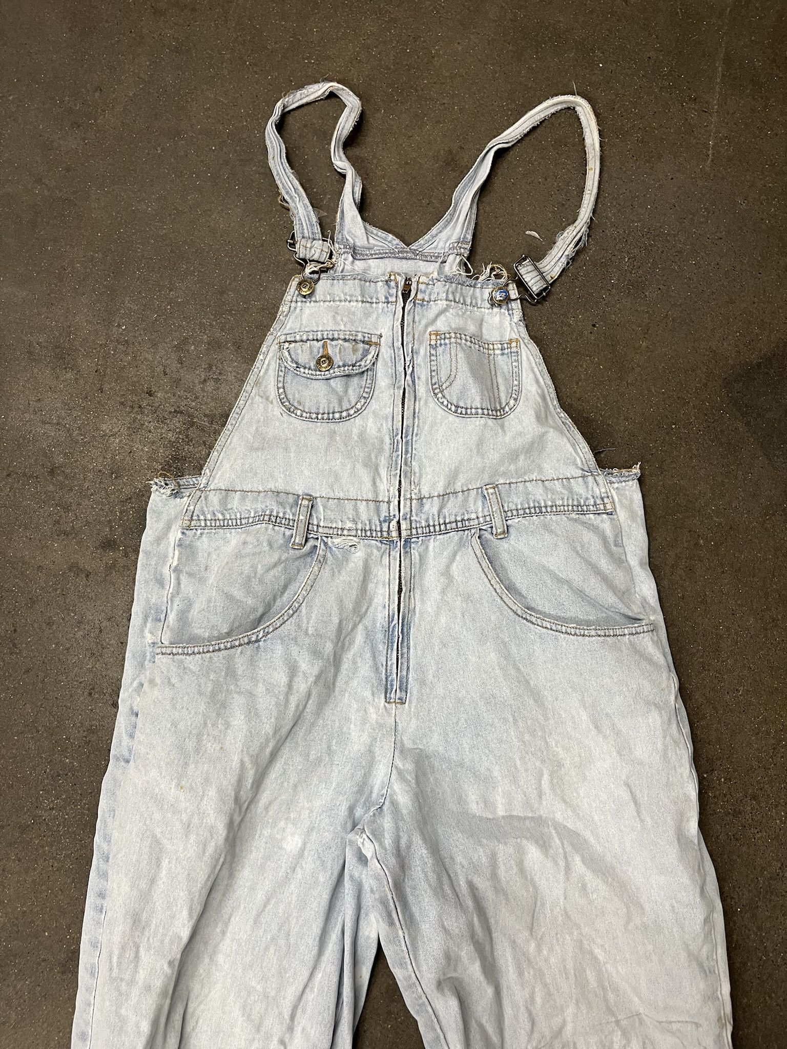 Carhartt × Vintage Vintage 1990s Express Denim Distressed Overalls Size M Size US 38 / EU 54 - 2 Thumbnail