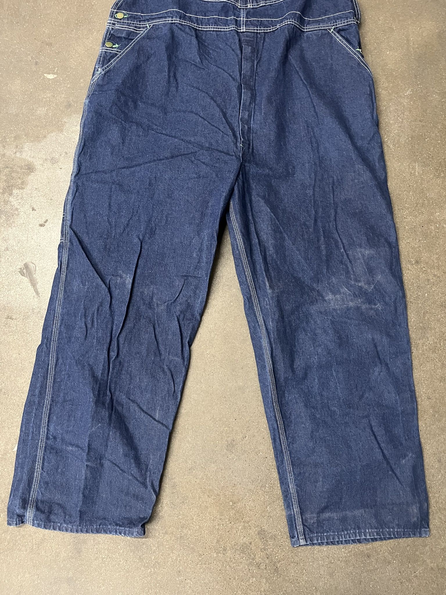 Carhartt × Oshkosh × Vintage Vintage 1990s Osh Kosh Dark Wash Denim Overalls Size 48 Size US XXL / EU 58 / 5 - 3 Thumbnail