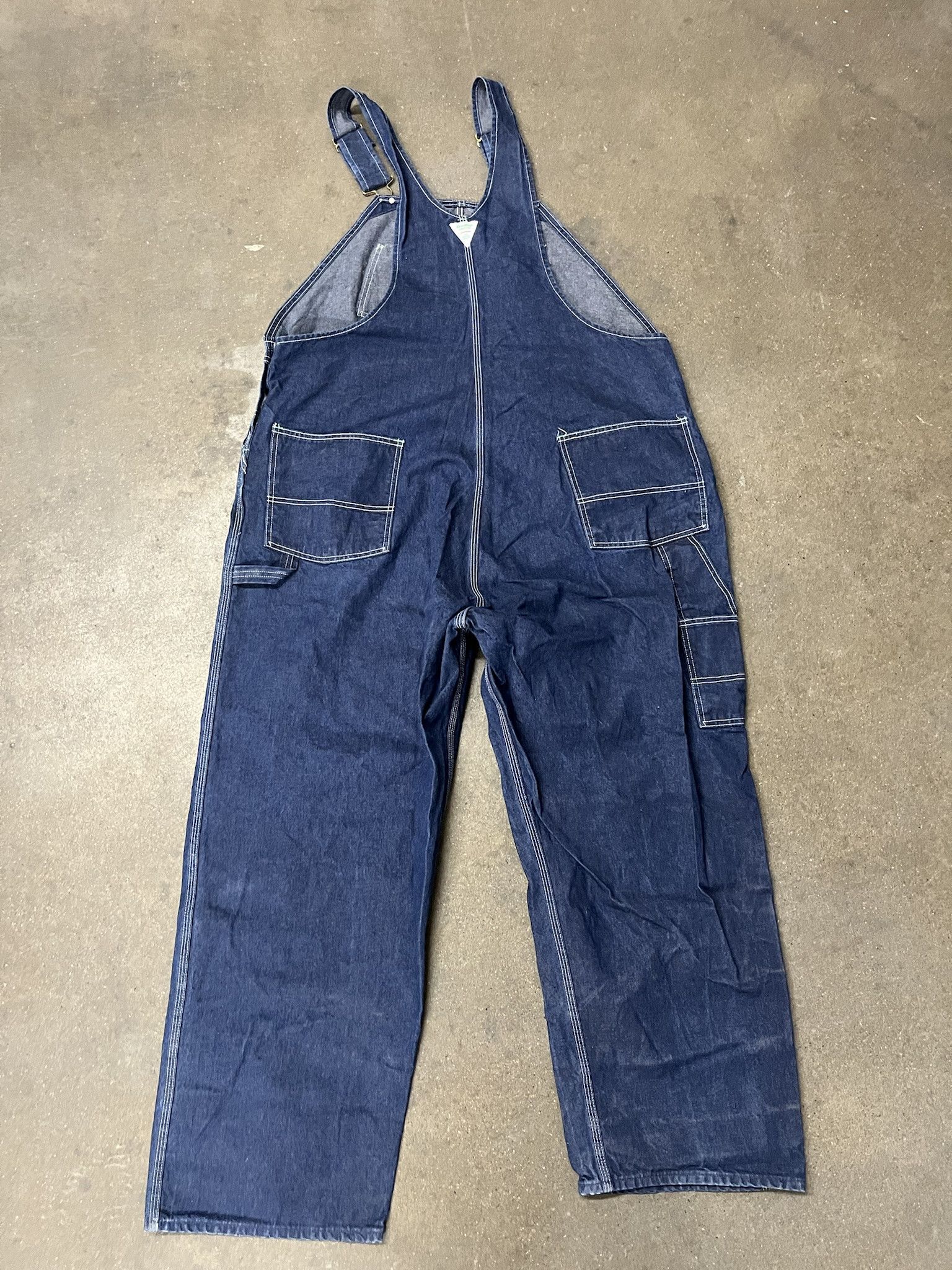 Carhartt × Oshkosh × Vintage Vintage 1990s Osh Kosh Dark Wash Denim Overalls Size 48 Size US XXL / EU 58 / 5 - 5 Thumbnail