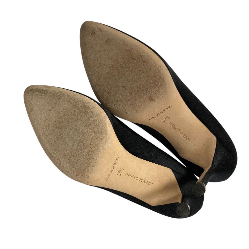 Manolo Blahnik Manolo Blahnik Manolo Blahnik Hangisi Satin Pumps Textile Shoes DUTY FREE for USA Size ONE SIZE - 6 Thumbnail