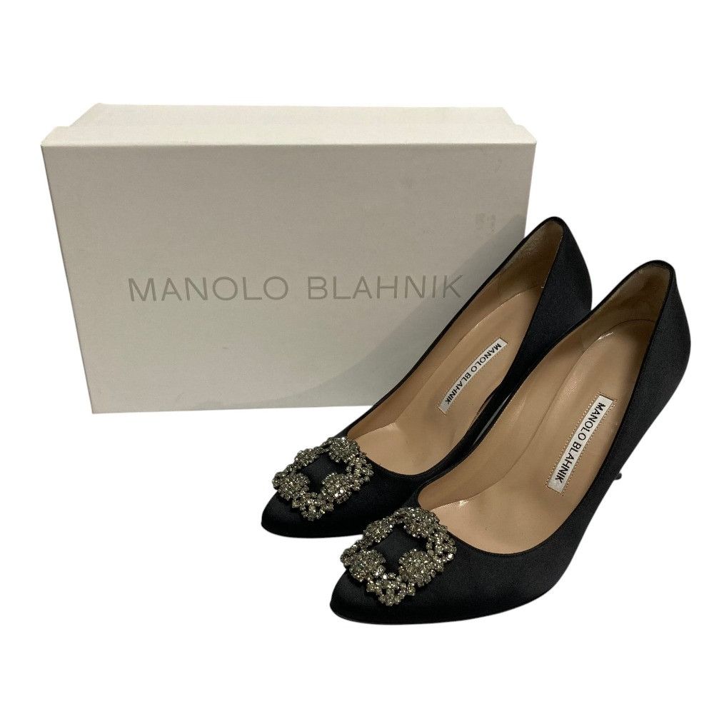 Manolo Blahnik Manolo Blahnik Manolo Blahnik Hangisi Satin Pumps Textile Shoes DUTY FREE for USA Size ONE SIZE - 9 Thumbnail