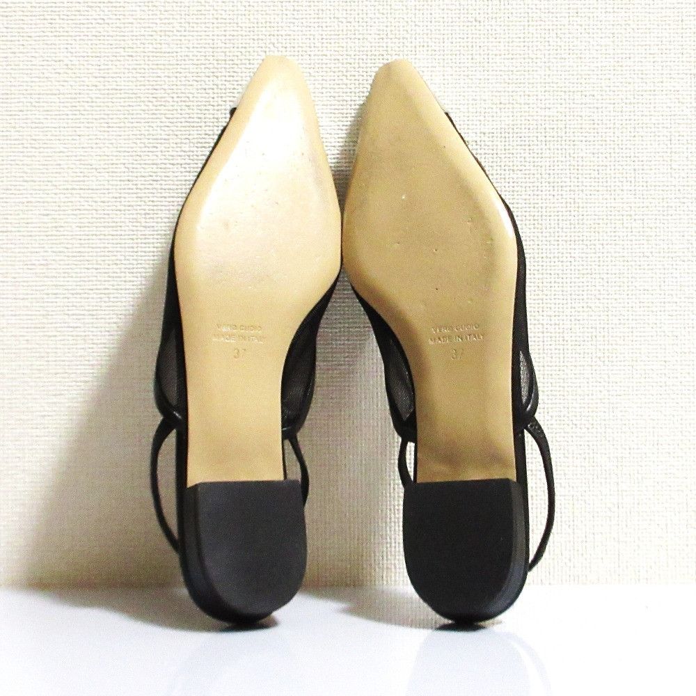 Other Other NEBULONI E. Mesh Pointed Toe Mule Sandals Leather Shoes DUTY FREE for USA Size ONE SIZE - 9 Thumbnail