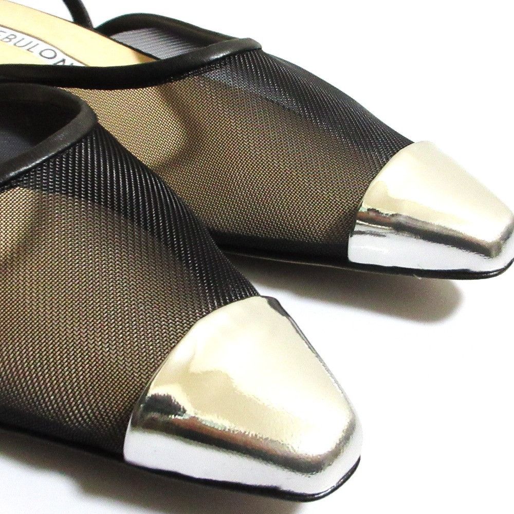 Other Other NEBULONI E. Mesh Pointed Toe Mule Sandals Leather Shoes DUTY FREE for USA Size ONE SIZE - 6 Thumbnail