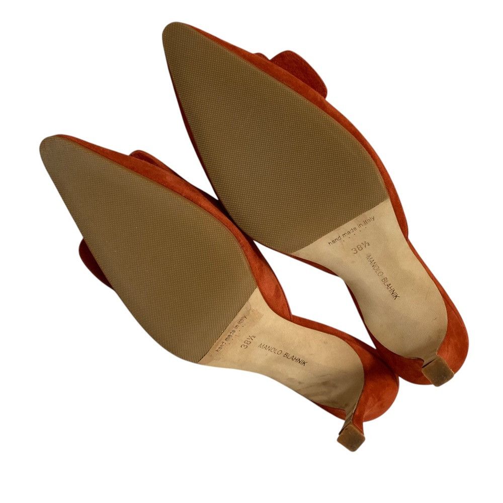 Manolo Blahnik Manolo Blahnik Manolo Blahnik Maysale Leather Mules Leather Shoes DUTY FREE for USA Size ONE SIZE - 6 Thumbnail