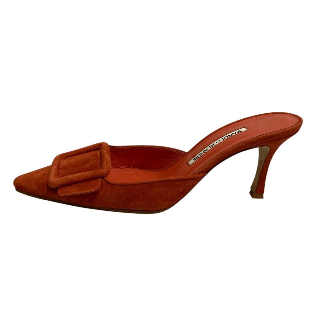 Manolo Blahnik Manolo Blahnik Manolo Blahnik Maysale Leather Mules Leather Shoes DUTY FREE for USA Size ONE SIZE - 3 Thumbnail