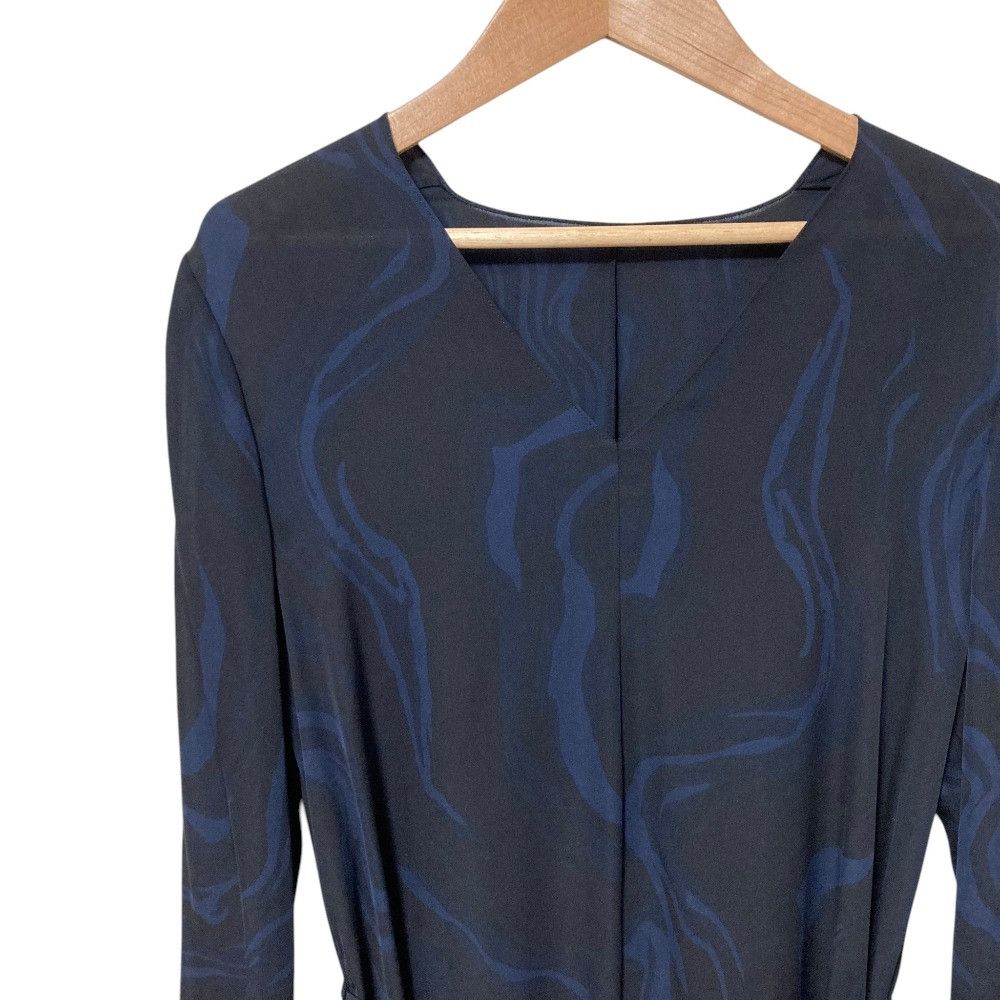 Theory Theory Theory OIL SILK V NK GODET DR Silk Dress Textile Dresses OILSILKVNKGODETDR DUTY FREE for USA Size ONE SIZE - 3 Thumbnail