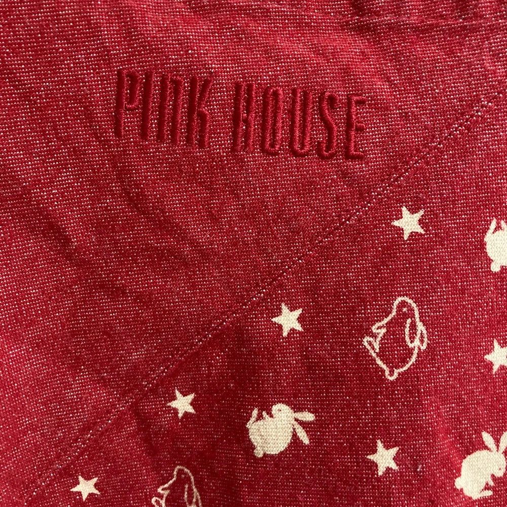 Other Other Pink House Rabbit Cotton Dress Textile Dresses DUTY FREE for USA Size ONE SIZE - 2 Thumbnail