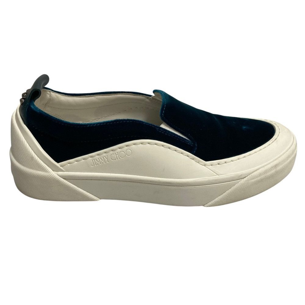 Jimmy Choo Jimmy Choo JIMMY CHOO Velour Slip On Sneakers Textile Shoes DUTY FREE for USA Size ONE SIZE - 5 Thumbnail