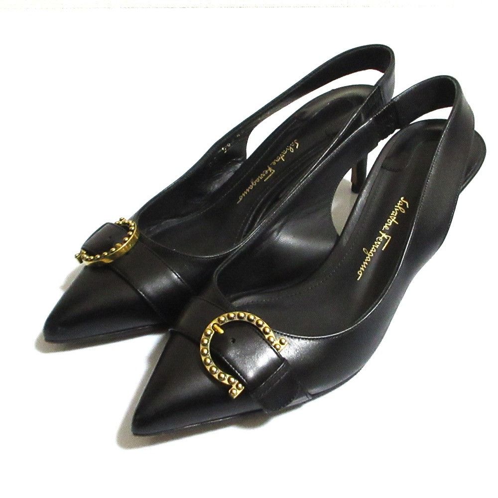 Salvatore Ferragamo Salvatore Ferragamo Salvatore Ferragamo Leather Pumps Leather Shoes DUTY FREE for USA Size ONE SIZE - 2 Thumbnail