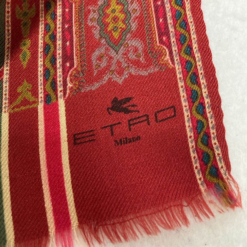 Etro Etro Etro Paisley Wool Silk Stole Textile Scarf DUTY FREE for USA Size ONE SIZE - 5 Thumbnail