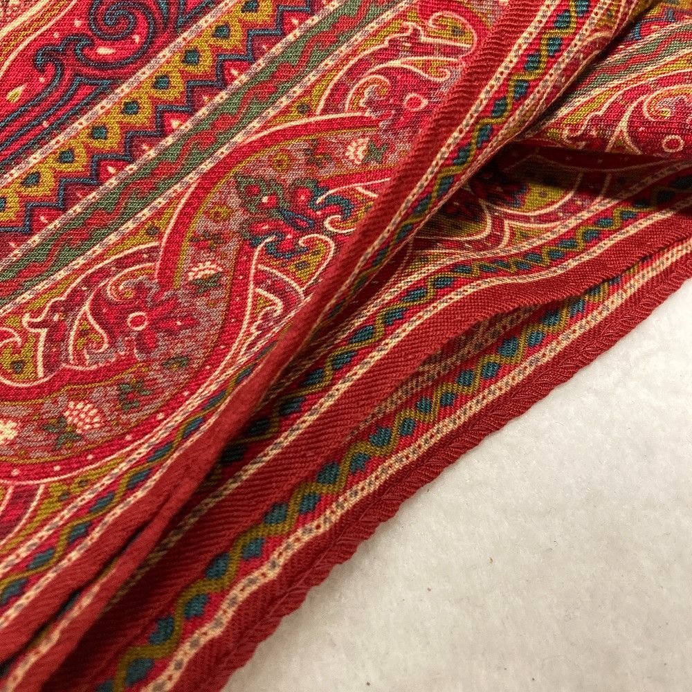 Etro Etro Etro Paisley Wool Silk Stole Textile Scarf DUTY FREE for USA Size ONE SIZE - 3 Thumbnail