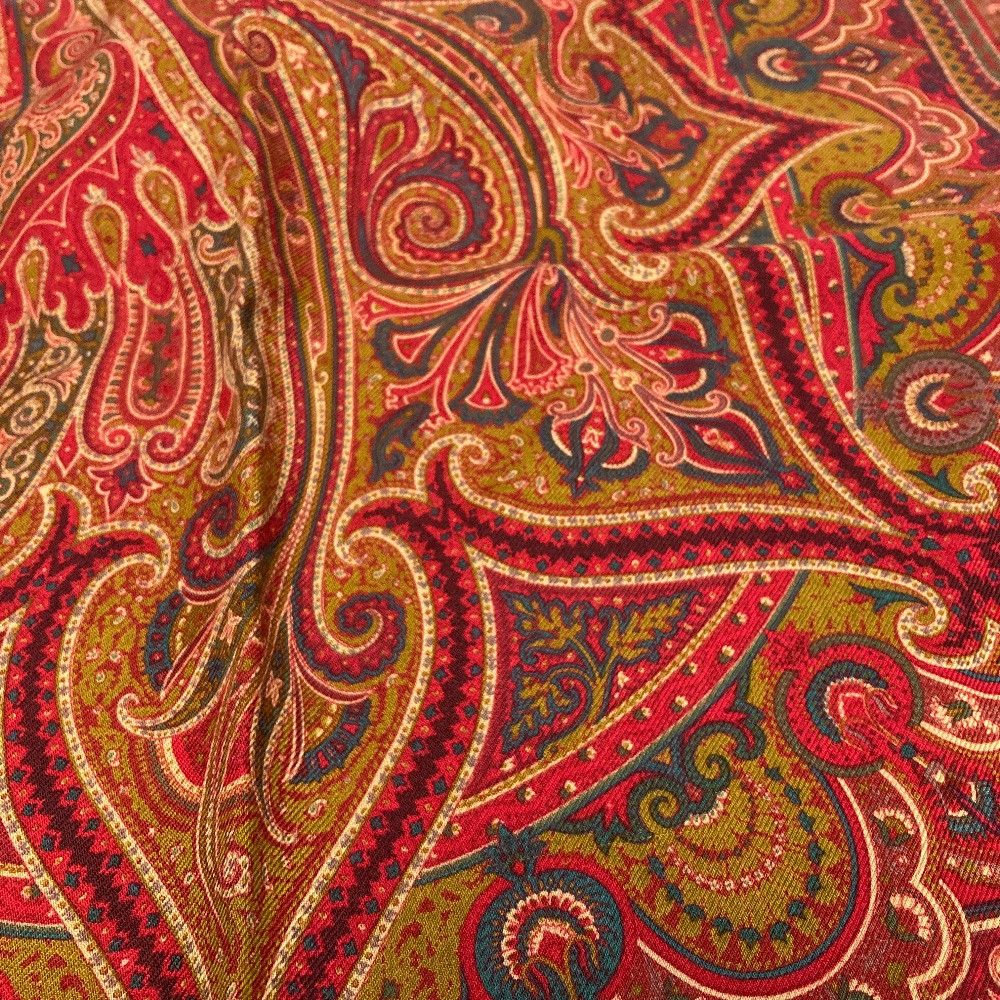 Etro Etro Etro Paisley Wool Silk Stole Textile Scarf DUTY FREE for USA Size ONE SIZE - 4 Thumbnail