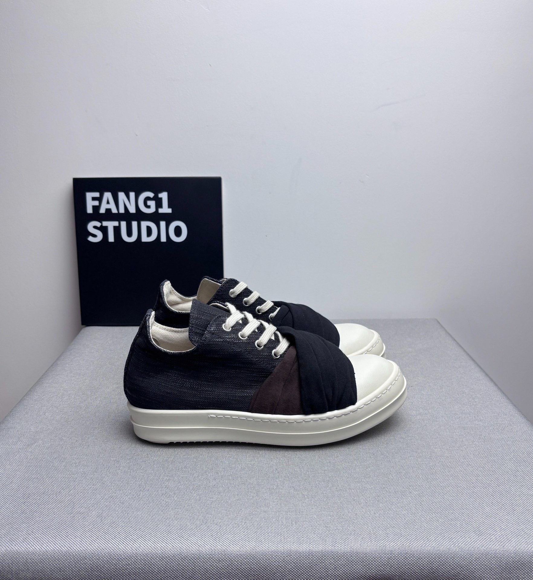 Rick Owens Rick Owens Denim Multi Lowtop Sneakers us_6-5 Women Size US 6.5 / IT 36.5 - 3 Thumbnail