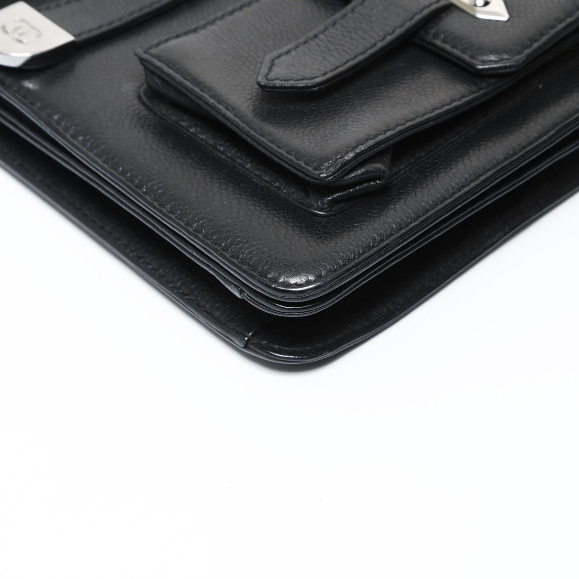 Chanel CHANEL Leather Chanel 2.55 Caviar Shoulder Bag Black WS26912 Size ONE SIZE - 6 Thumbnail