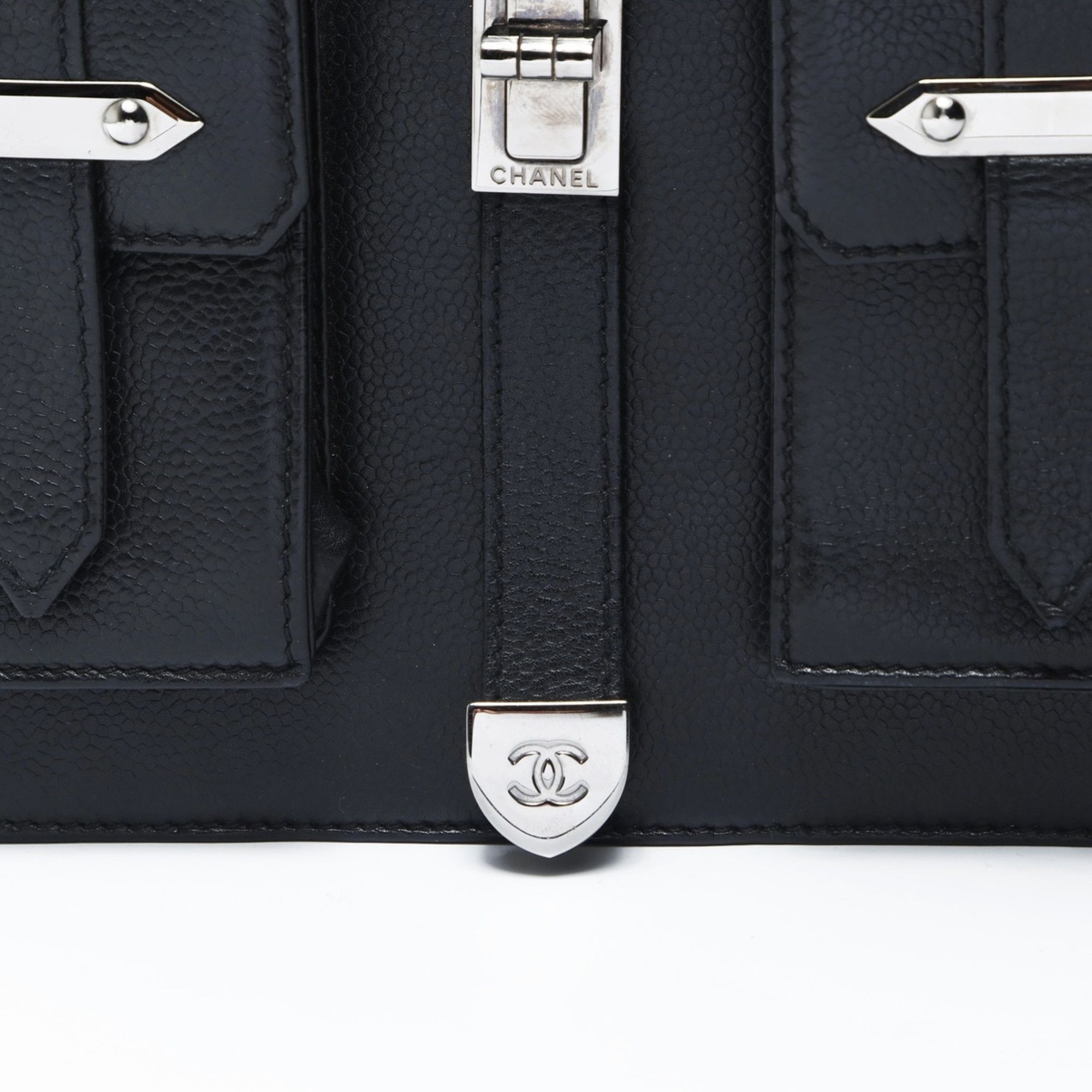 Chanel CHANEL Leather Chanel 2.55 Caviar Shoulder Bag Black WS26912 Size ONE SIZE - 8 Thumbnail