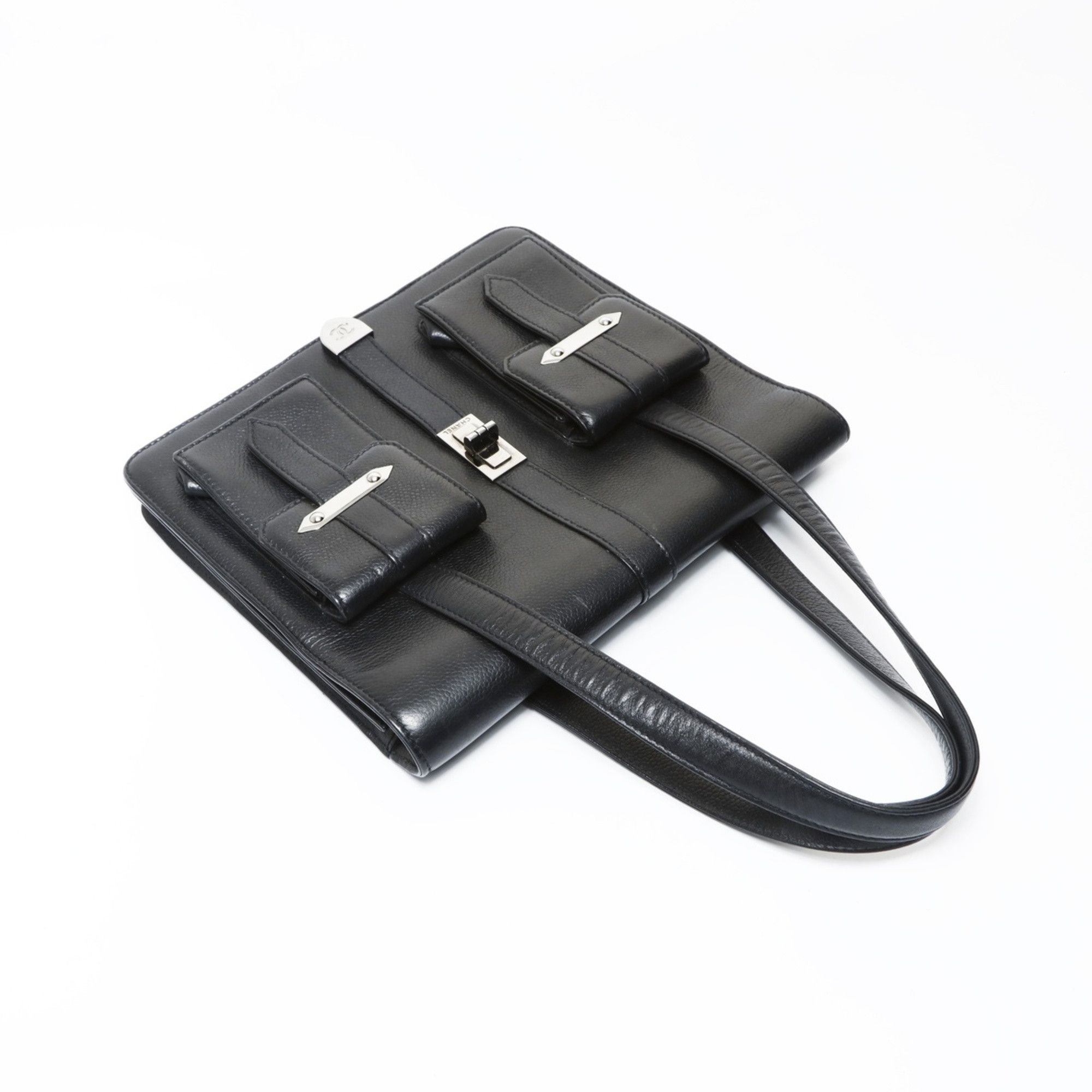 Chanel CHANEL Leather Chanel 2.55 Caviar Shoulder Bag Black WS26912 Size ONE SIZE - 9 Thumbnail