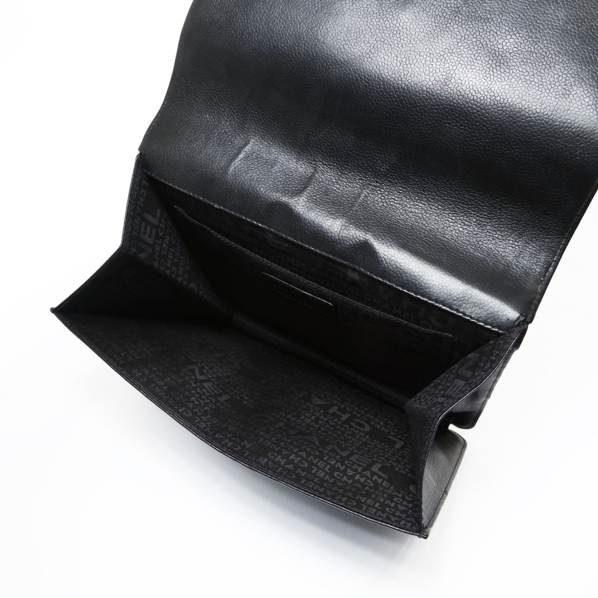 Chanel CHANEL Leather Chanel 2.55 Caviar Shoulder Bag Black WS26912 Size ONE SIZE - 11 Thumbnail