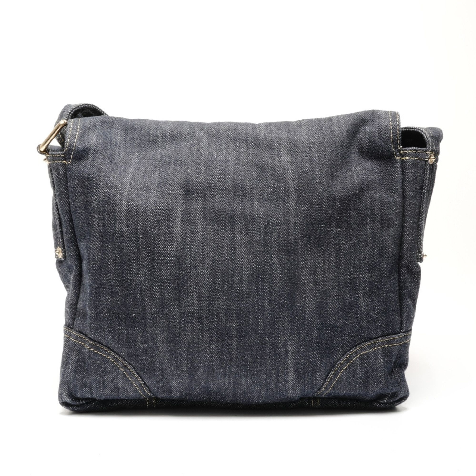 Chanel CHANEL Coco Mark Sparkling Denim Shoulder Bag Blue WS27125 Size ONE SIZE - 3 Thumbnail