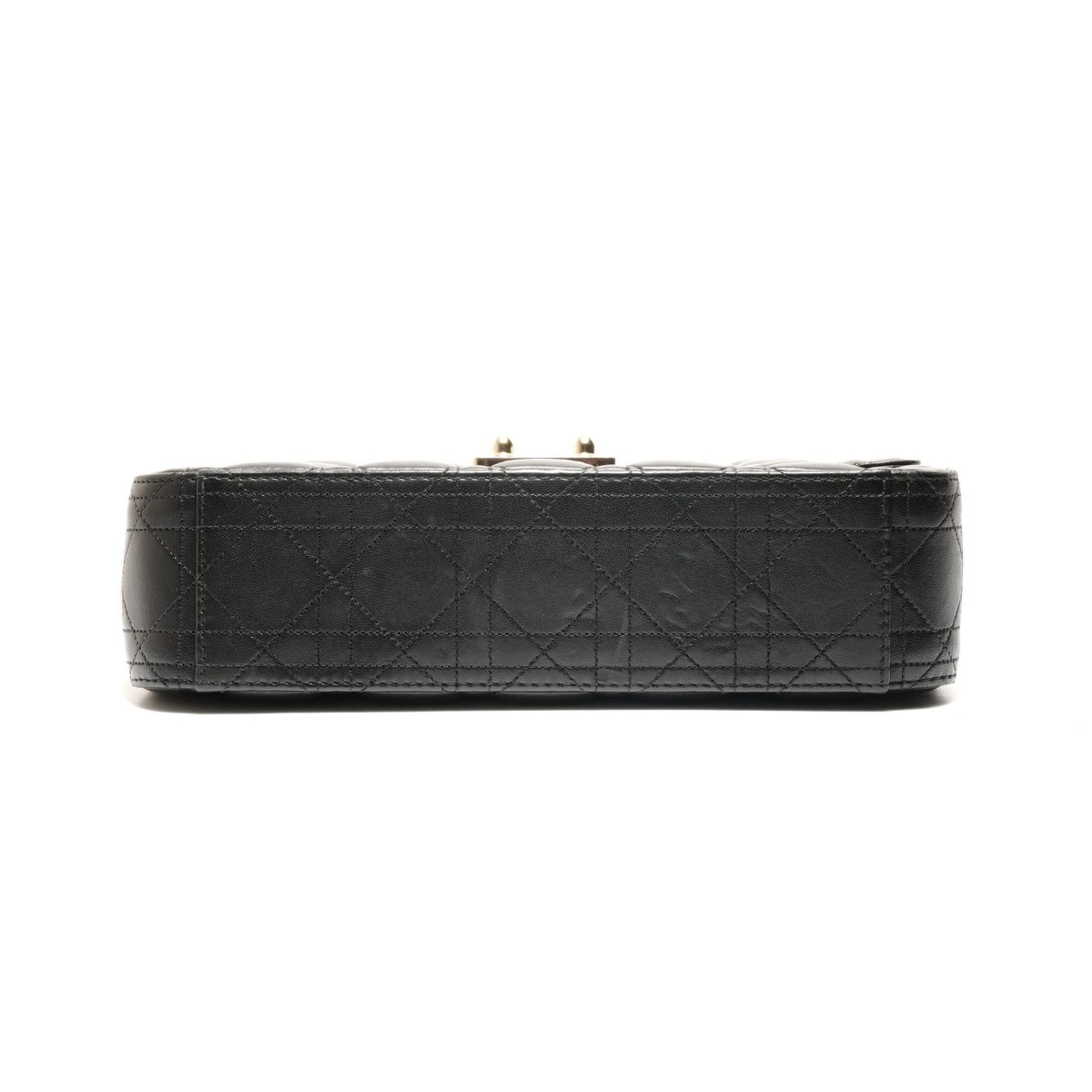 Dior Christian Dior Leather Chain New Lock Flap Shoulder Bag, Black, WS25905 Size ONE SIZE - 7 Thumbnail
