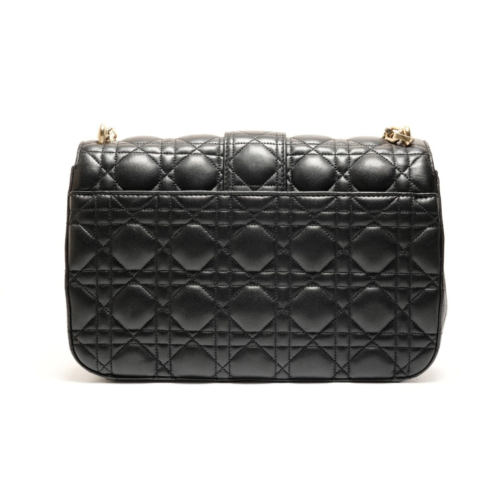 Dior Christian Dior Leather Chain New Lock Flap Shoulder Bag, Black, WS25905 Size ONE SIZE - 2 Thumbnail