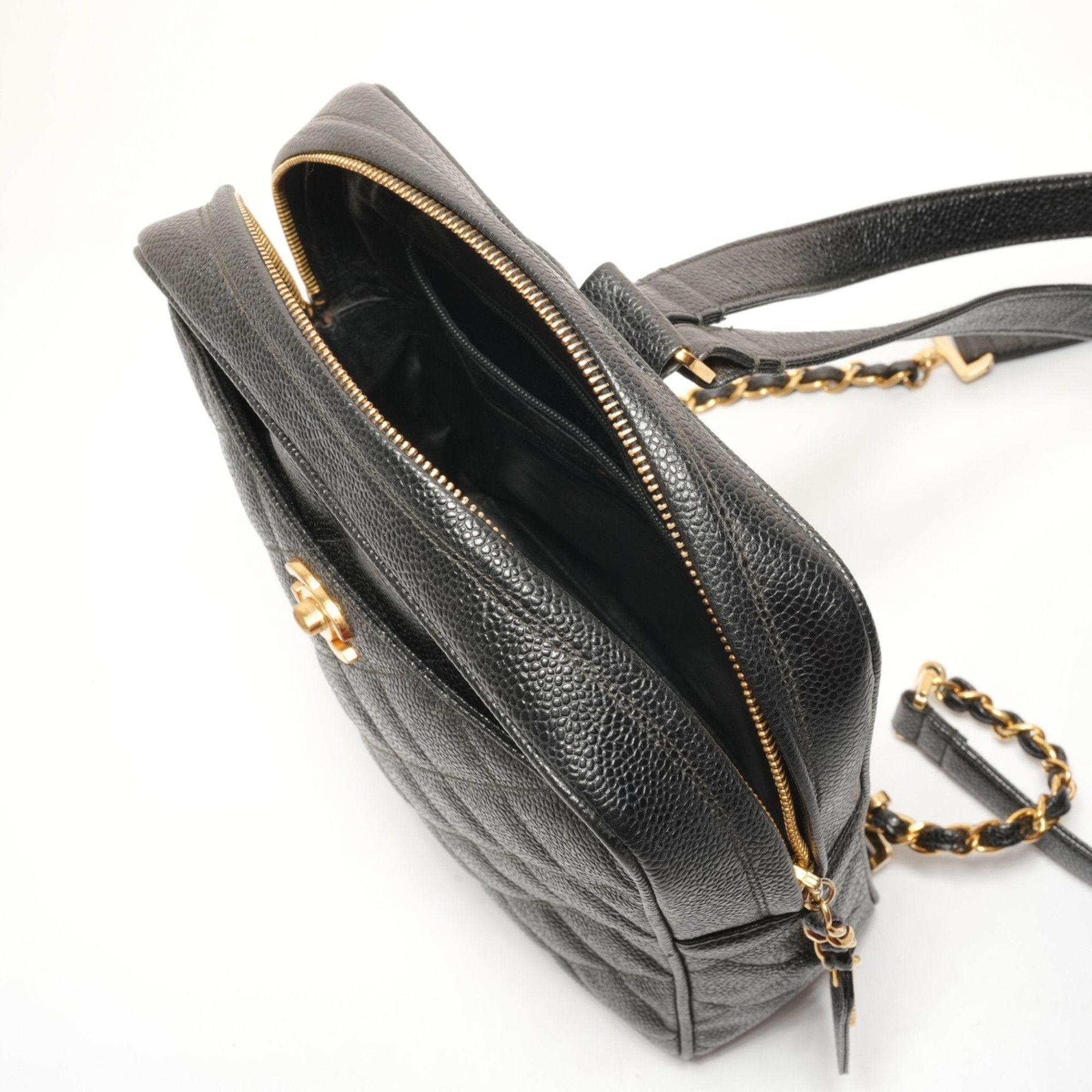 Chanel CHANEL Caviar Turnlock Backpack/Daypack, Black, WS26262 Size ONE SIZE - 11 Thumbnail