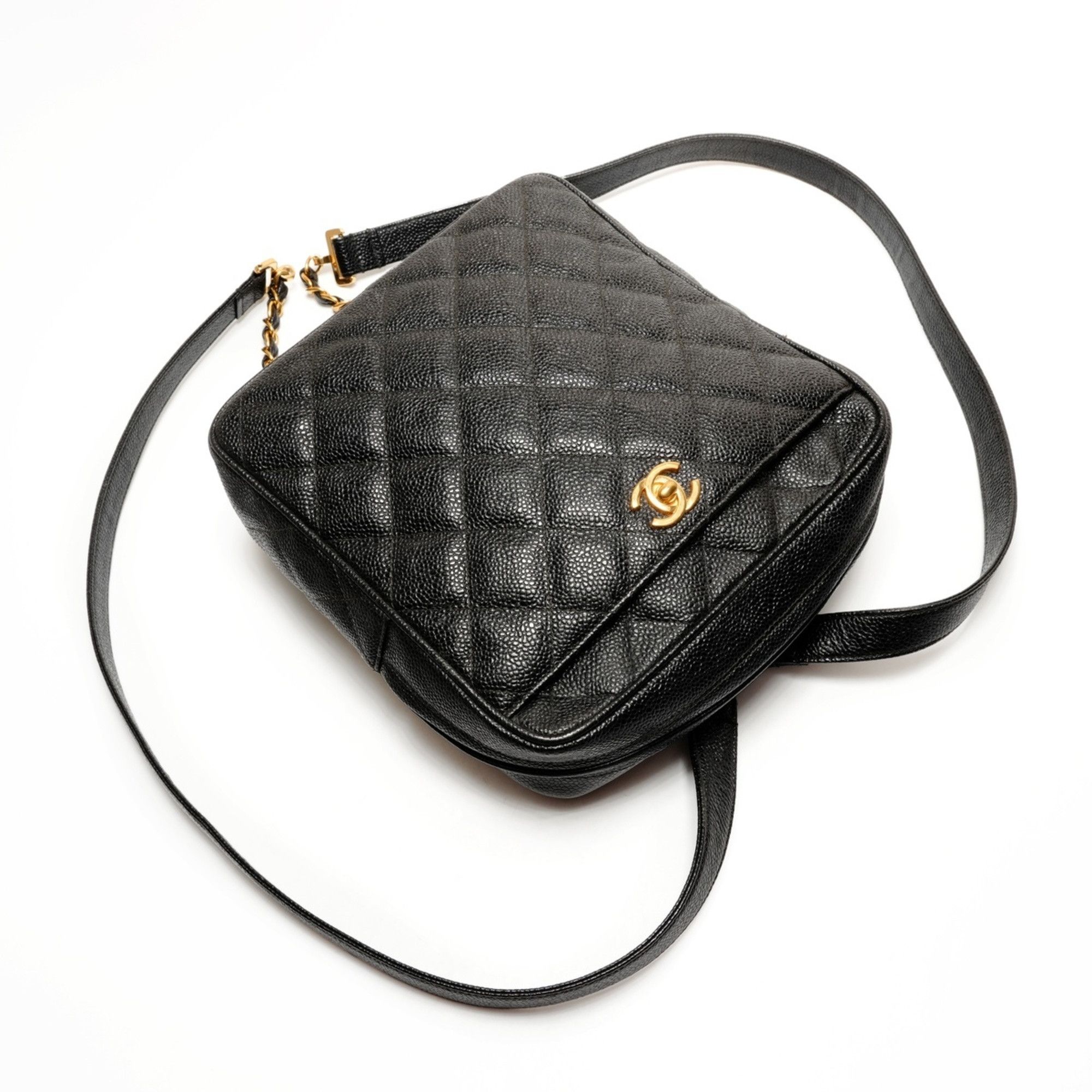 Chanel CHANEL Caviar Turnlock Backpack/Daypack, Black, WS26262 Size ONE SIZE - 7 Thumbnail