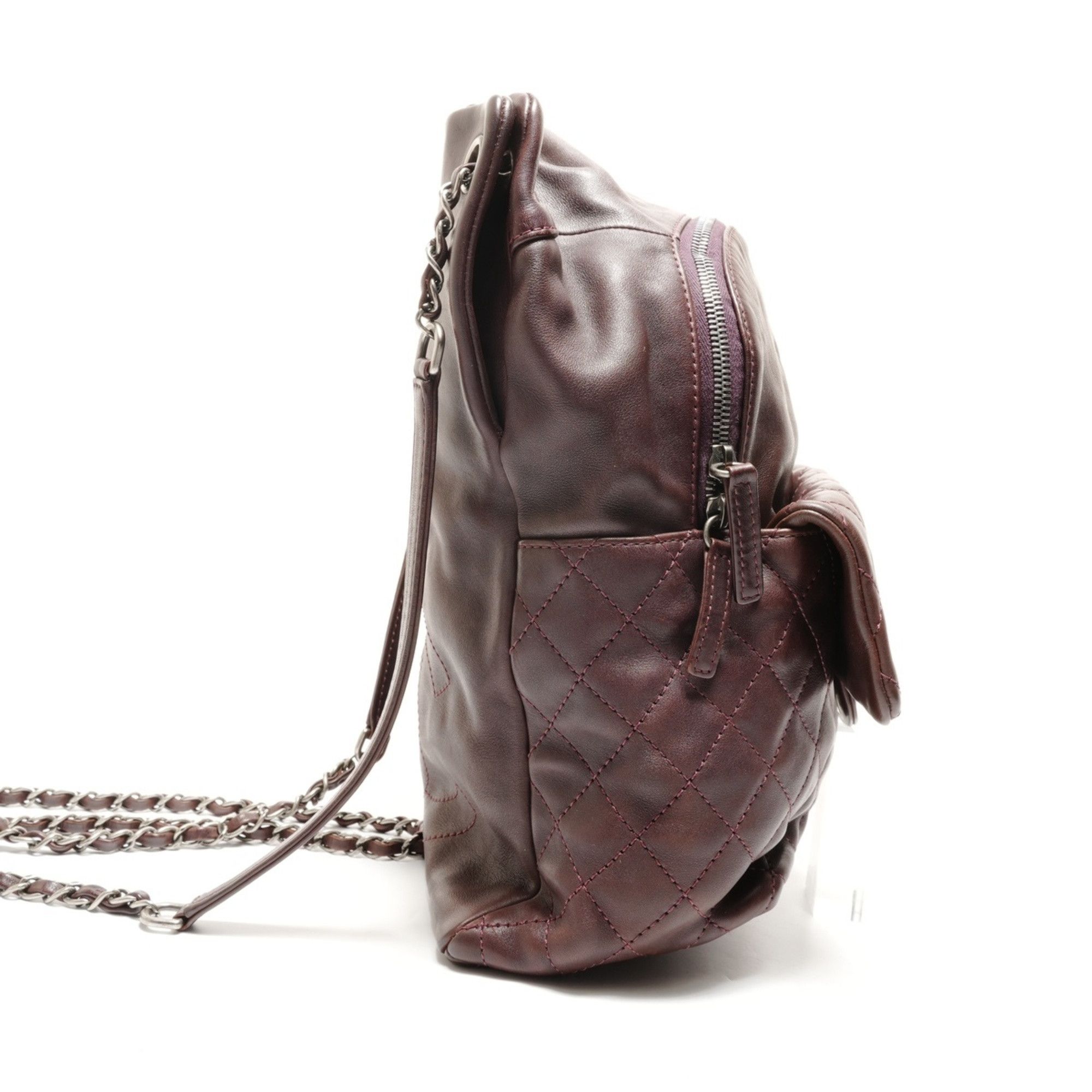 Chanel CHANEL Lambskin Matelasse Backpack, Brown, WS26322 Size ONE SIZE - 3 Thumbnail